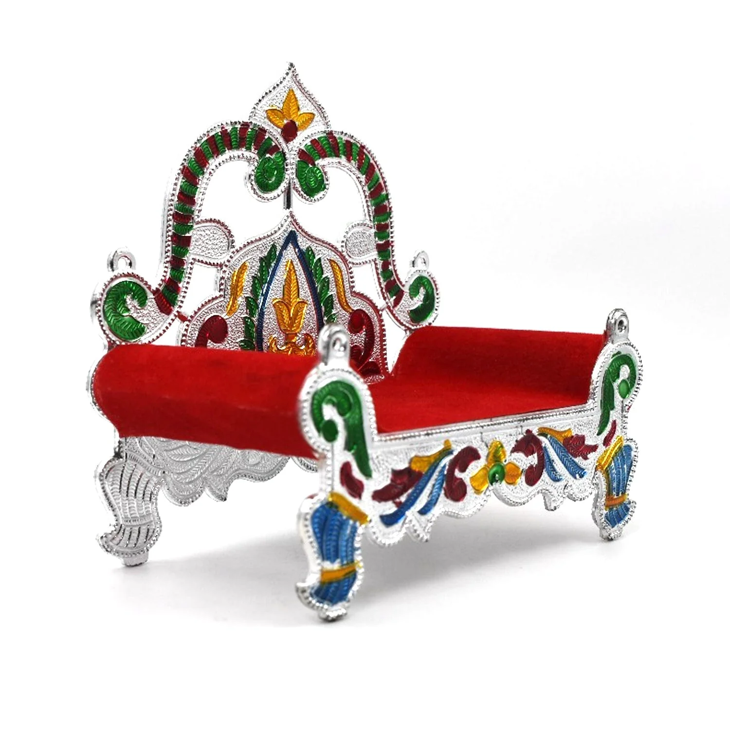Bal Gopal Sihasan Throne - Large Decorative Stand for Home Temple Deity Display - Image 8