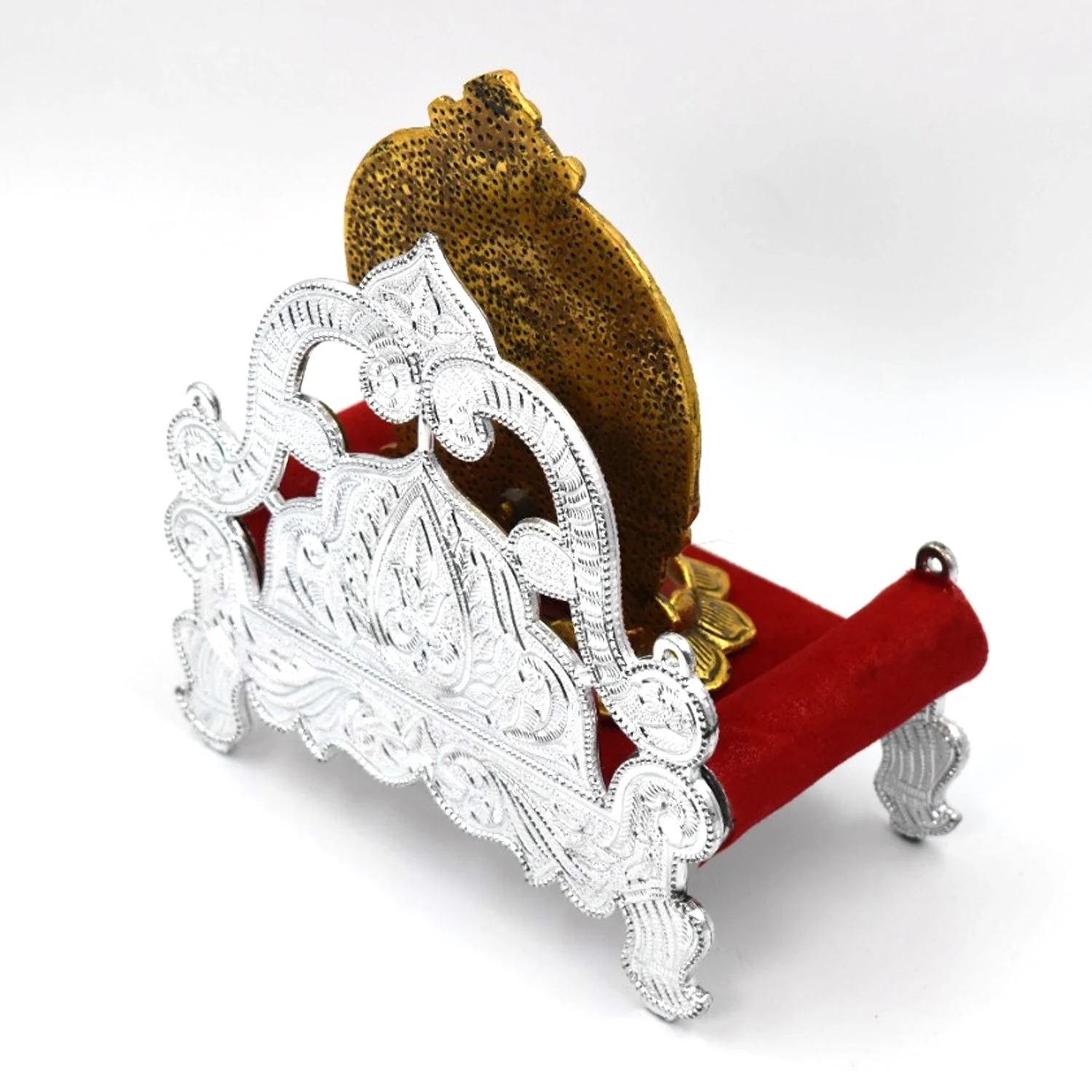 Bal Gopal Sihasan Throne - Large Decorative Stand for Home Temple Deity Display - Image 9