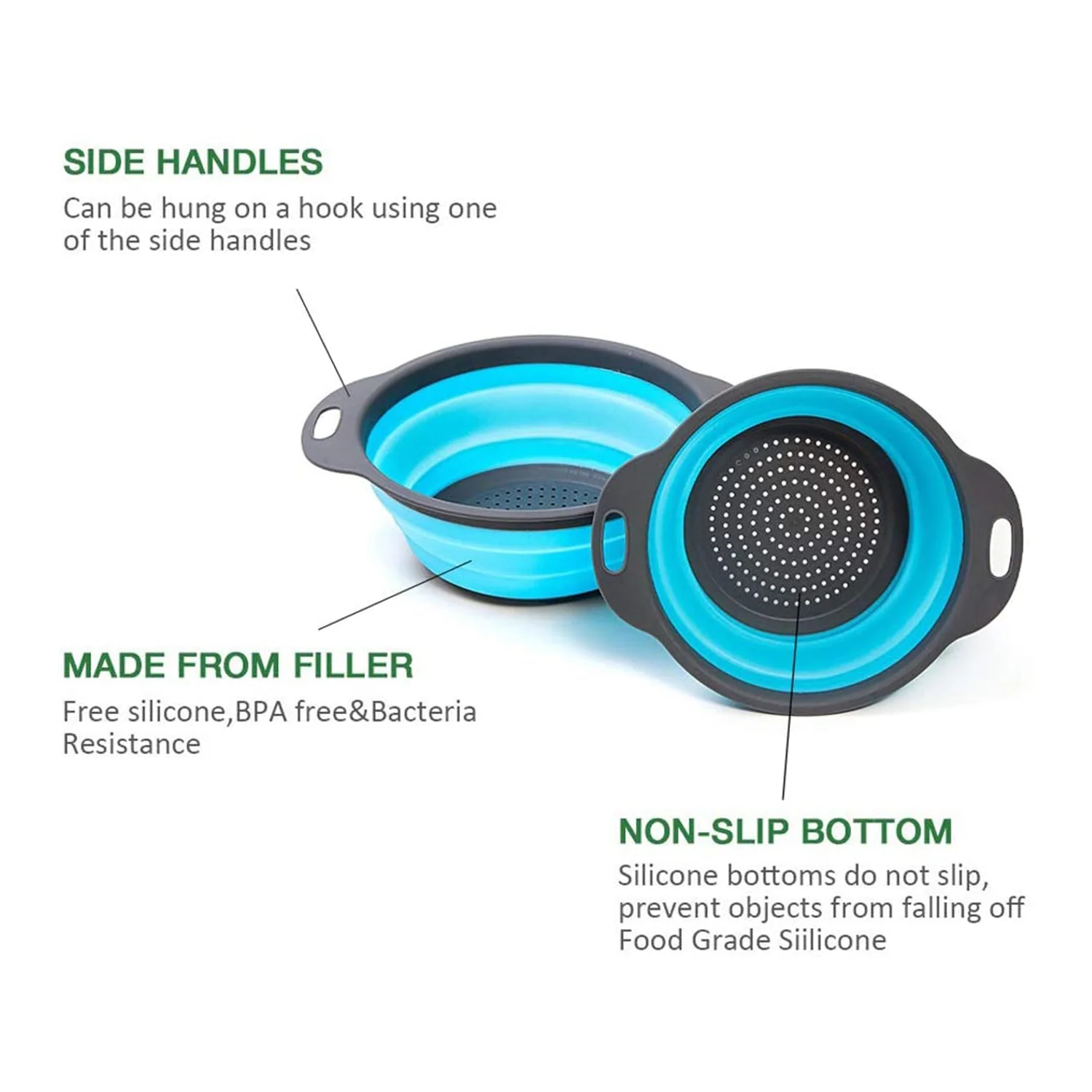 Round Sil Strainer – Foldable Multi-Use Kitchen Strainer for Cooking - Image 7