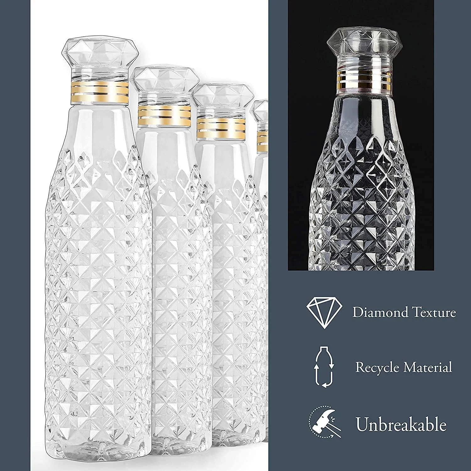 Dimond Cut Water Bottle used by kids - Image 4