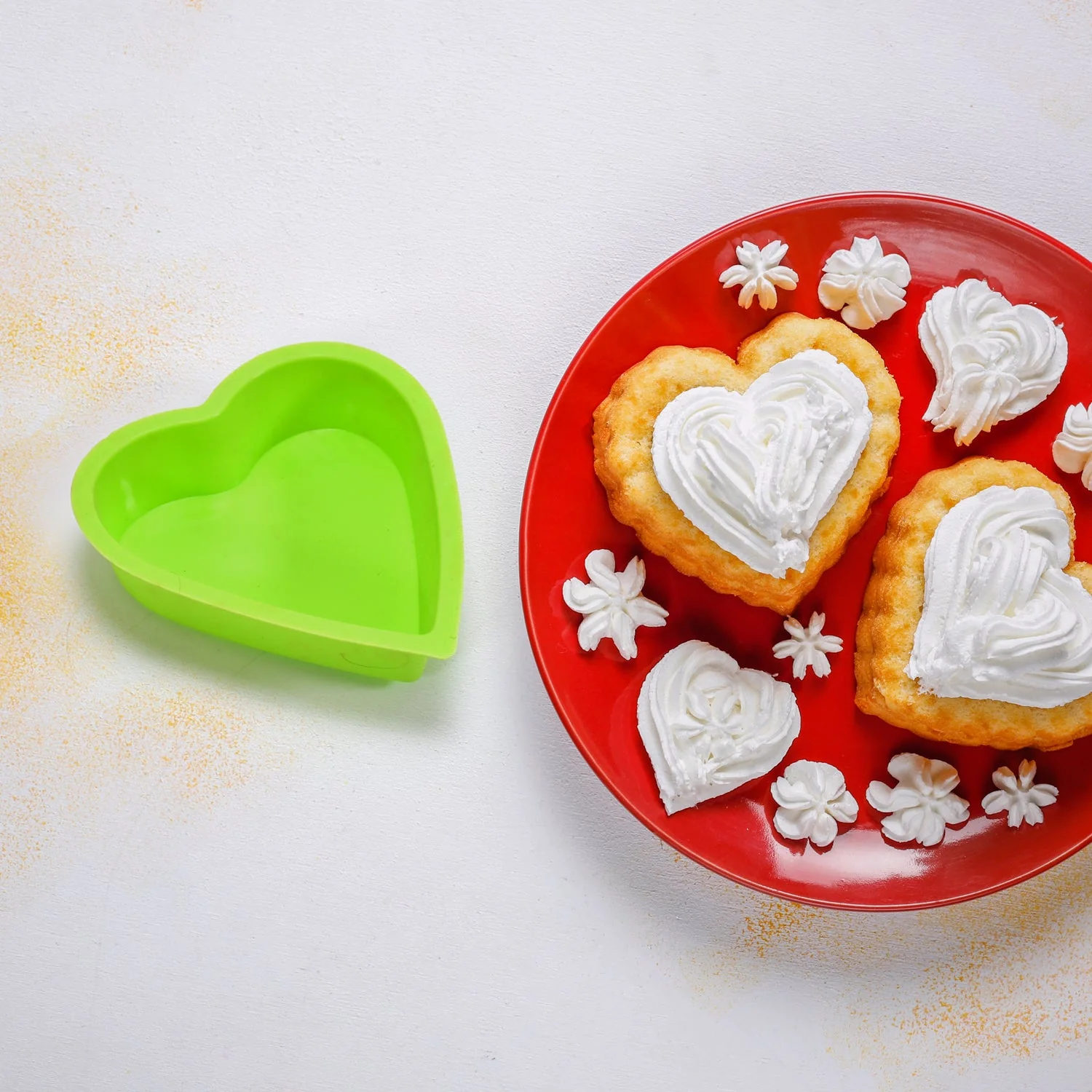 Heart-Shaped Silicone Cake Mold – Baking Tools & Bakeware (Pack of 6) - Image 6