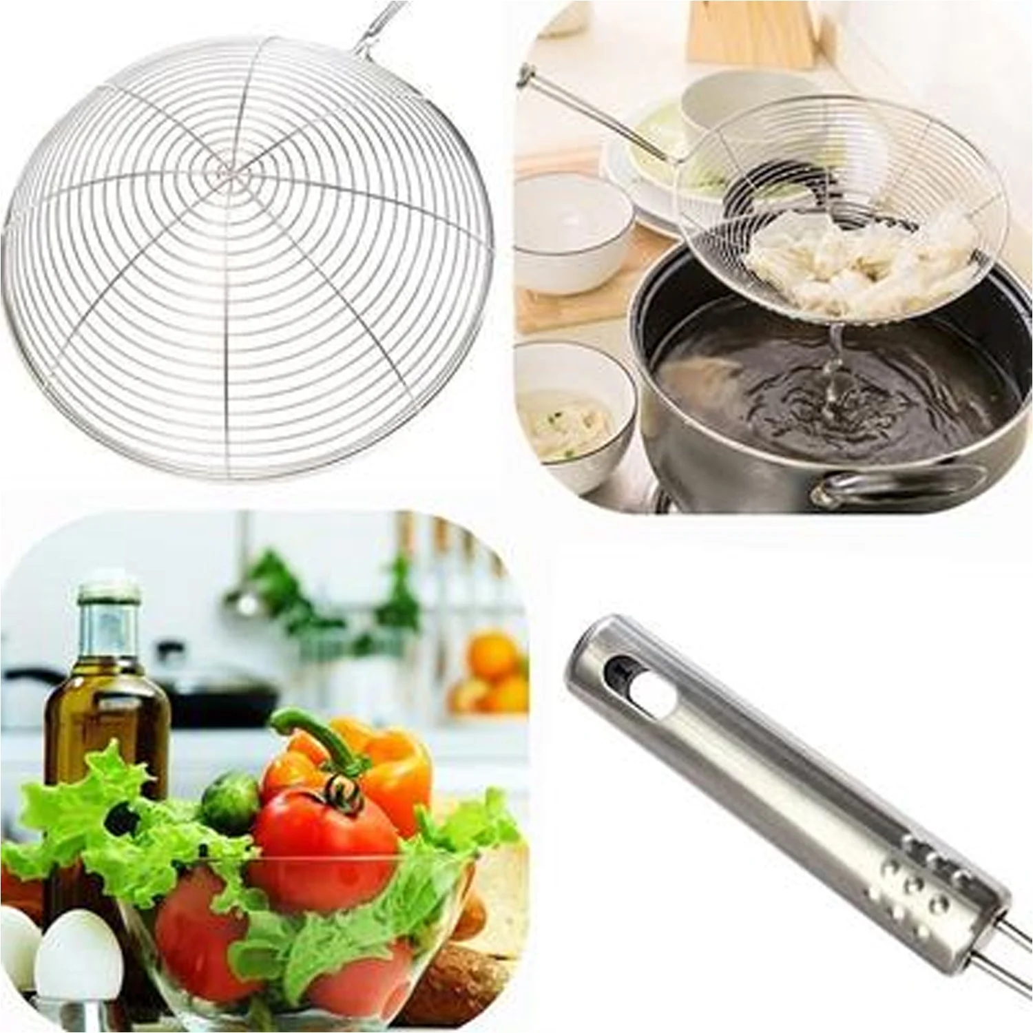 Large Oil Strainer Get Fried Food Stuffs Easily Without Any Problem And Damage - Image 7