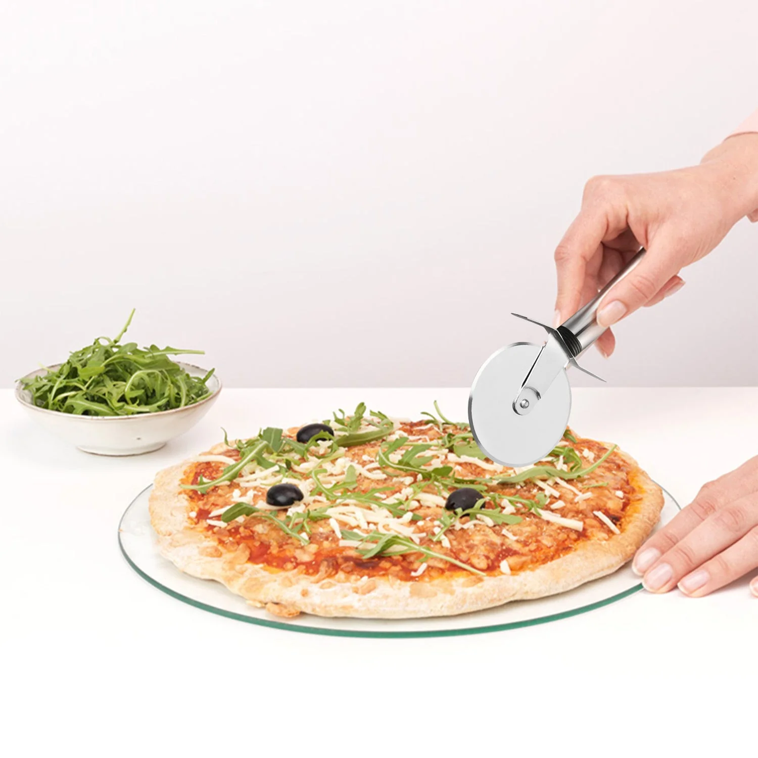 Stainless Steel Pizza Cutter, Pastry Cake Slicer, Sharp, Wheel Type - Image 4