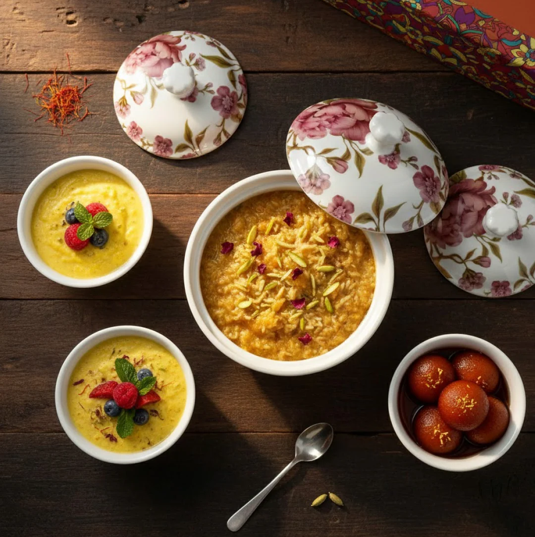 5 Pc Pudding Set used as a cutlery set for serving food purposes and sweet dishes - Image 3