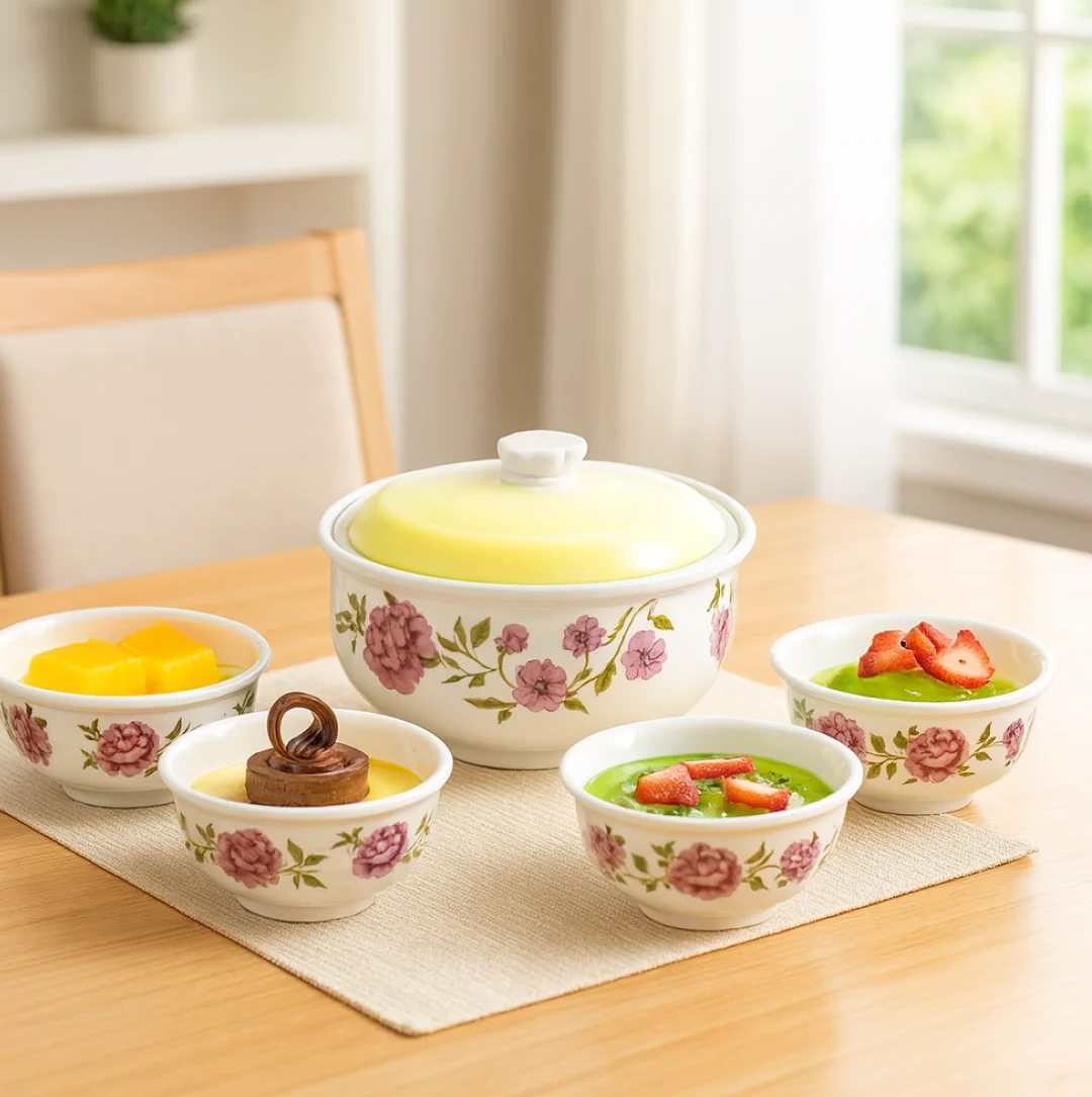 5 Pc Pudding Set used as a cutlery set for serving food purposes and sweet dishes - Image 4