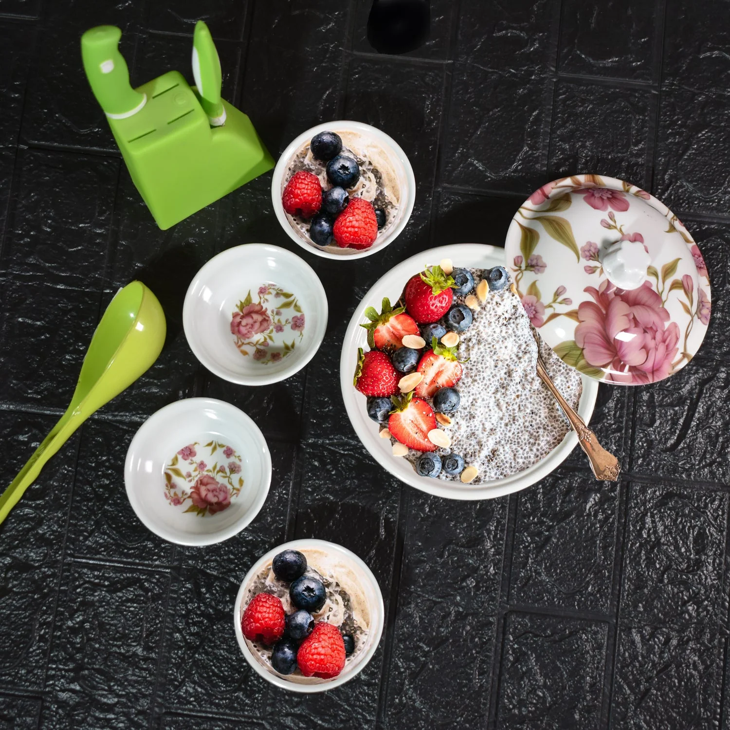 5 Pc Pudding Set used as a cutlery set for serving food purposes and sweet dishes - Image 9