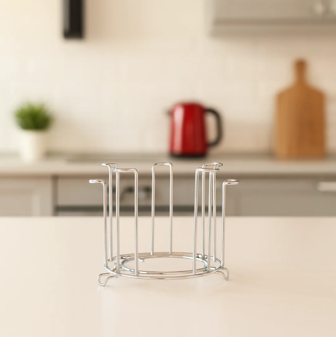 SS Round Glass Stand used for holding sensitive glasses - Image 5