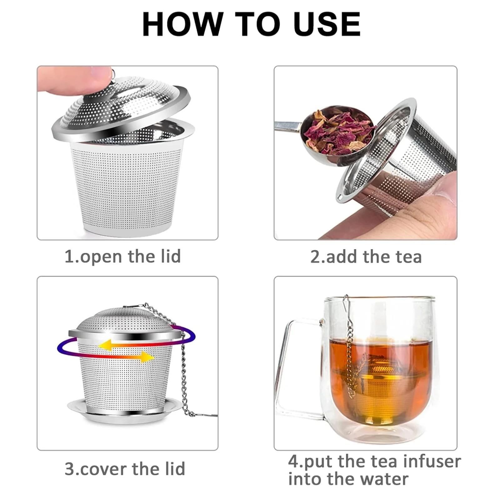 SS Easy Tea Filter for Filtering Tea in Household and Official Kitchen Use - Image 4