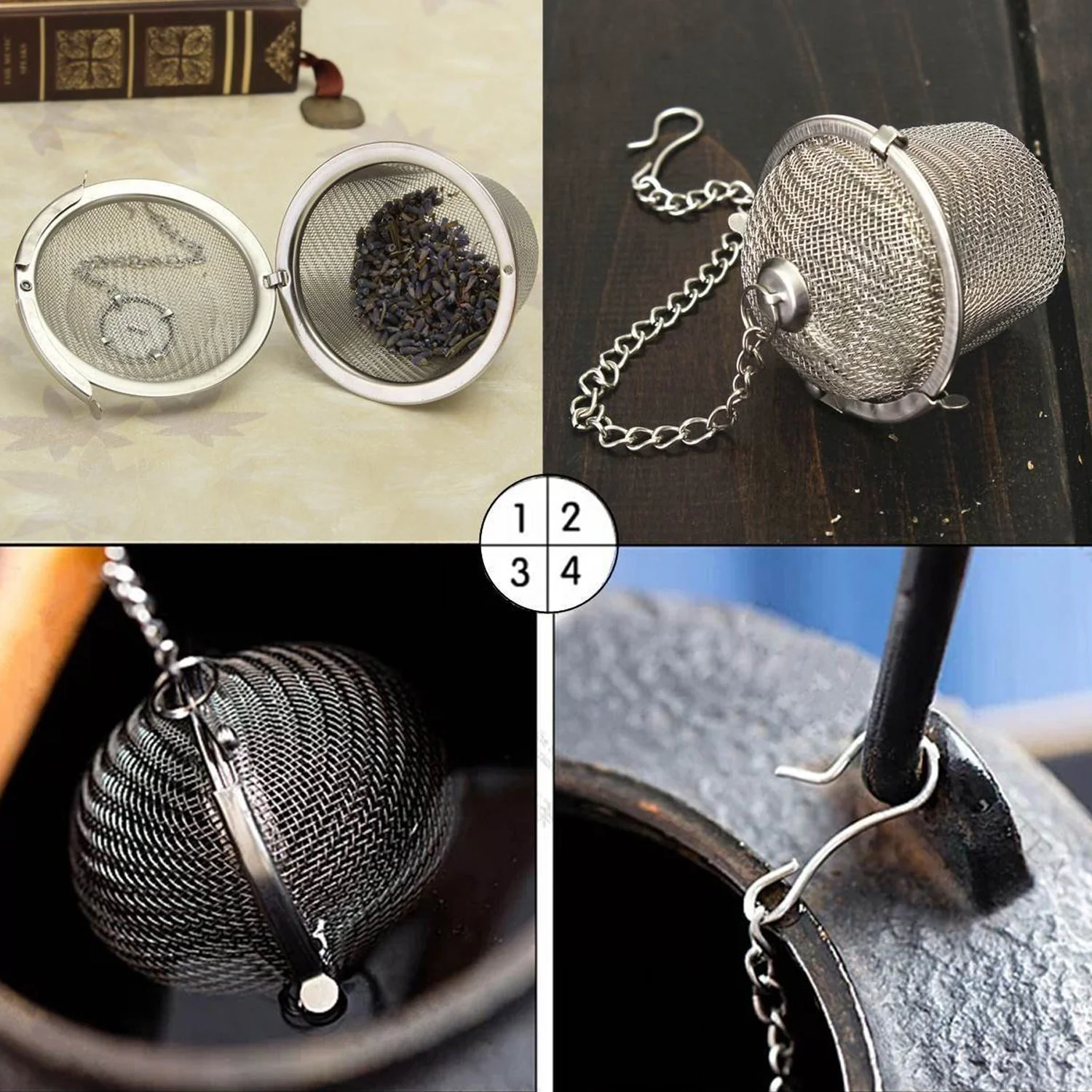 SS Easy Tea Filter for Filtering Tea in Household and Official Kitchen Use - Image 9