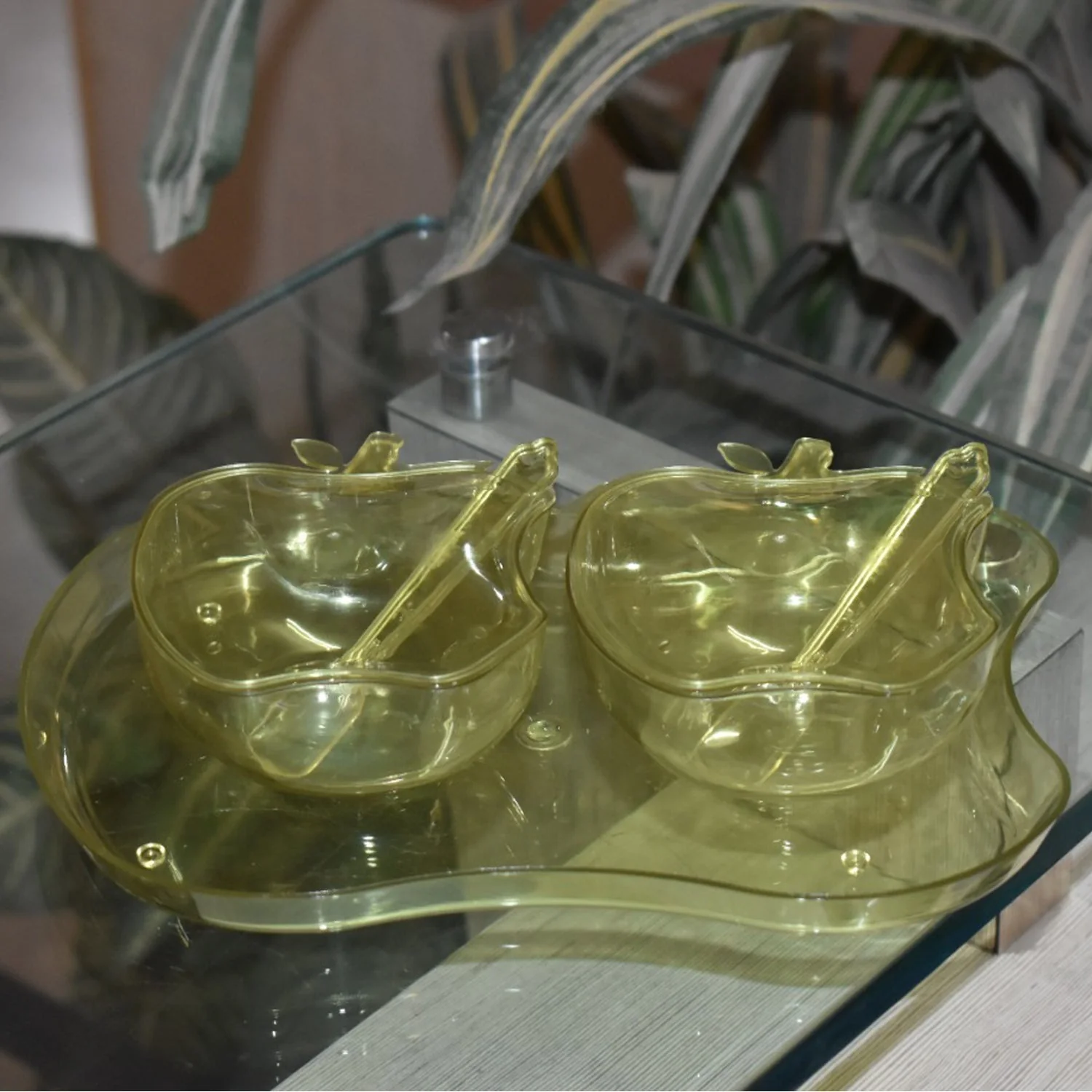 Apple Shape Tray Bowl Used For Serving Snacks And Various Food Stuffs. - Image 13