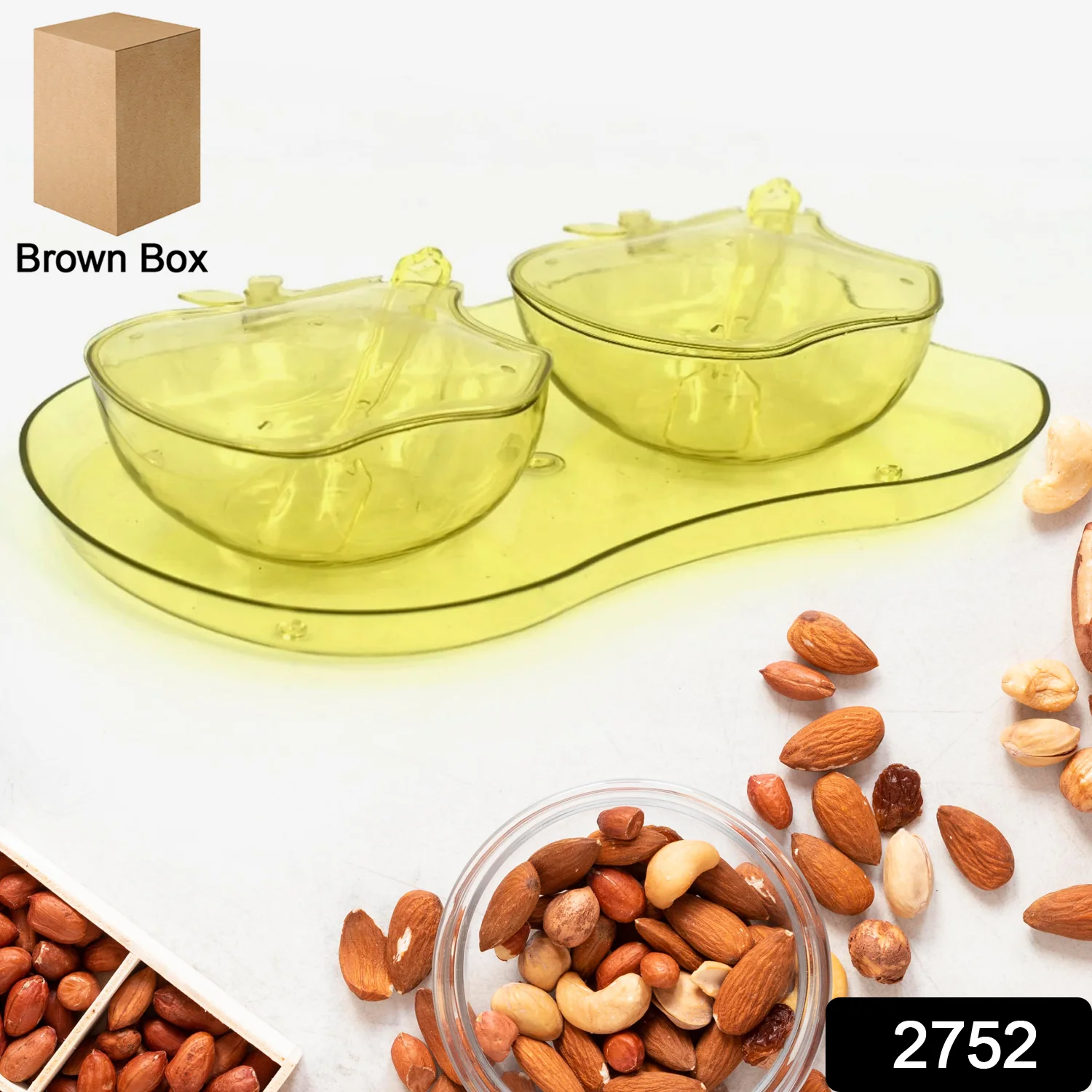 Apple Shape Tray Bowl Used For Serving Snacks And Various Food Stuffs. - Image 14