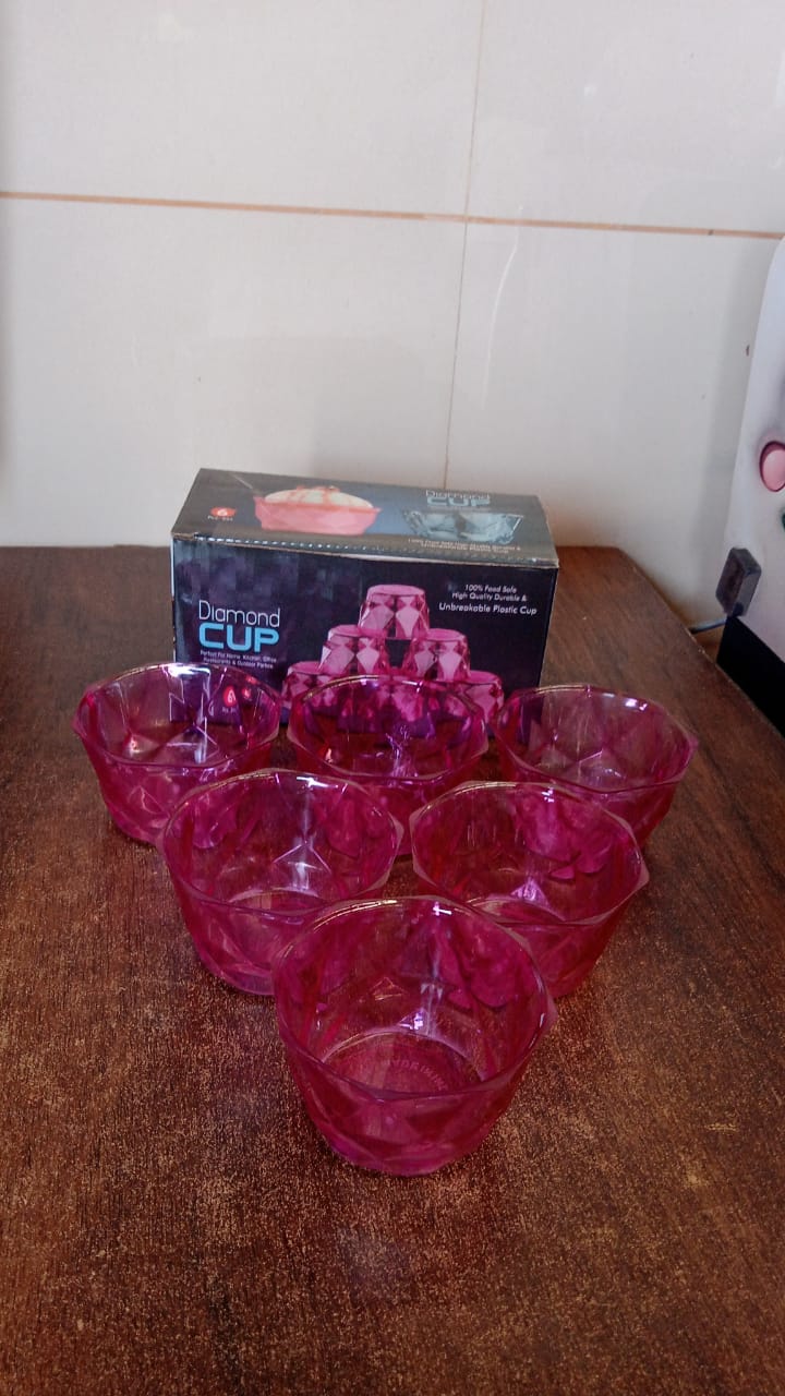 6pc Diamond shape ice cream bowl set - Image 11