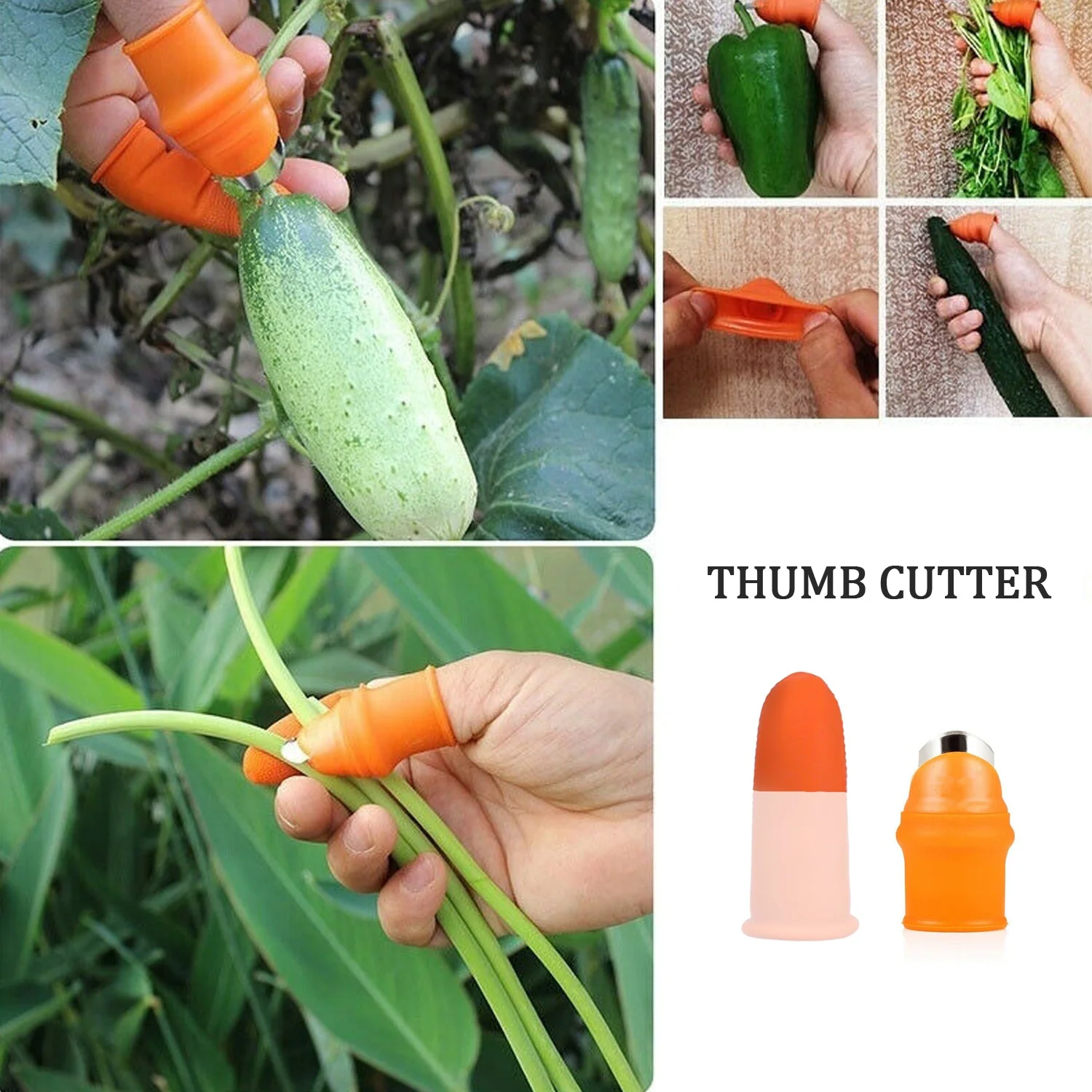 5-Piece Vegetable Thumb Cutter Set with Sharp Blades - Image 10