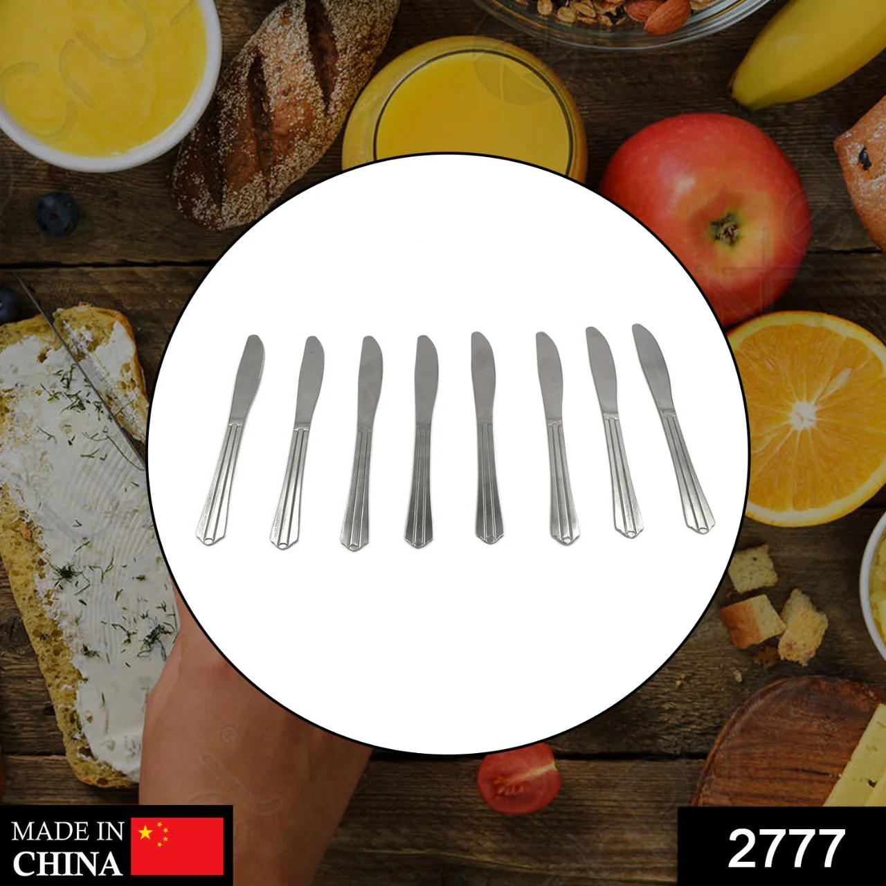 8 Pieces Dinner Knife Cutlery Set Used for Salad sandwich and Portable - Image 2