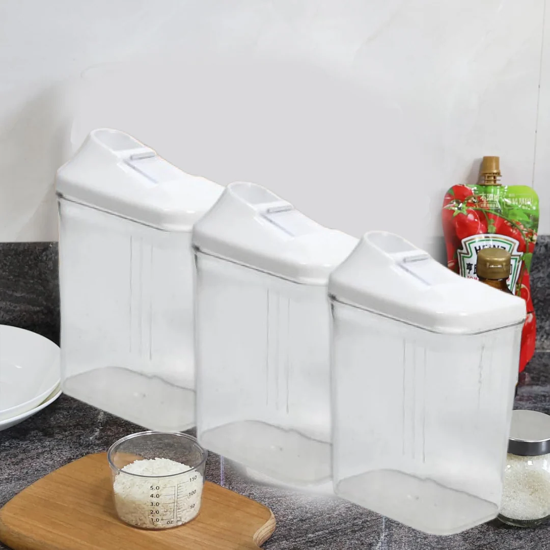 Kitchen Storage Jars & Container Set 3pc , Transparent Jar Set For home & Kitchen Use - Image 6