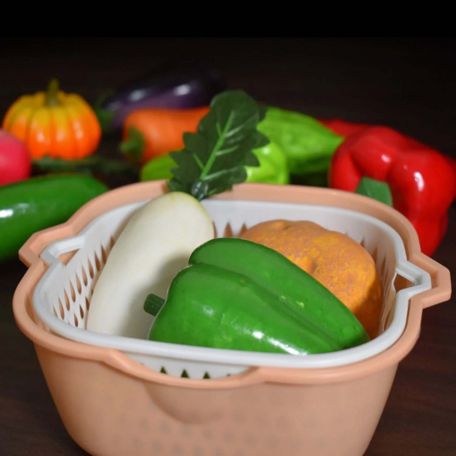 2 In 1 Basket Strainer To Rinse Various Types Of Items Like Fruits, Vegetables Etc. - Image 3