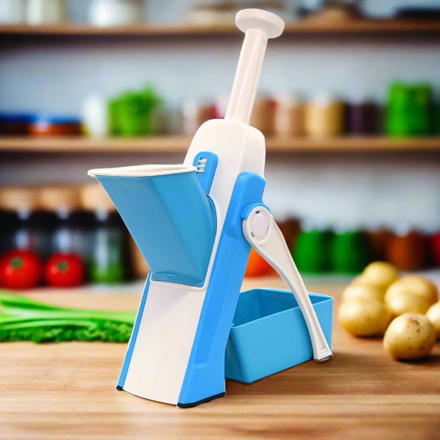 Multi functional Time Saving Adjustable Hand Press Vegetables Chopper - Image 4