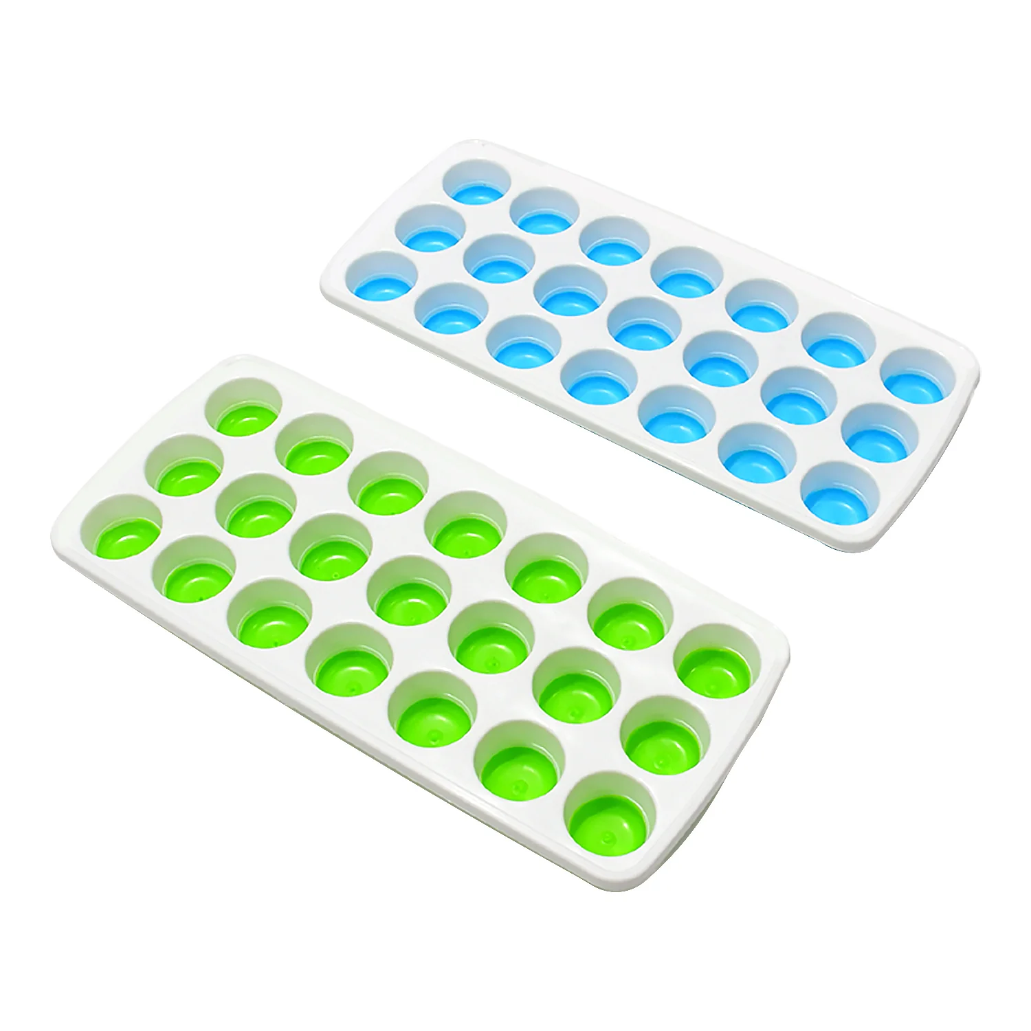 21 Cavity Up Ice Cube Trays-Easy Release Food  Grade  (2 Pc Set) - Image 4
