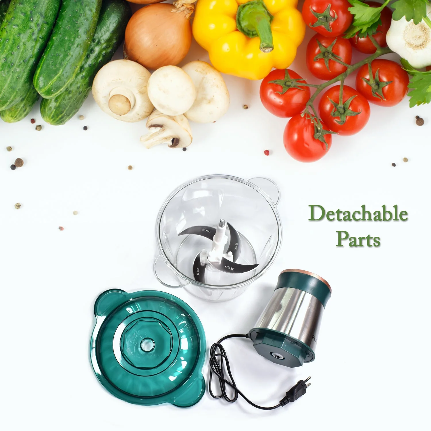 Stainless Steel Electric Meat Grinders with Bowl for Food Chopping Meat & Vegetable - Image 9