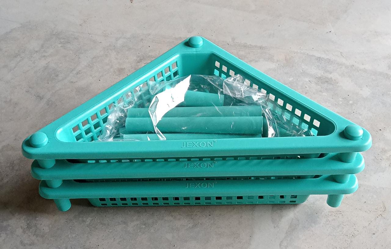 Triangle 3-Tier Plastic Storage Rack for Kitchen, Bathroom & Office - Image 8