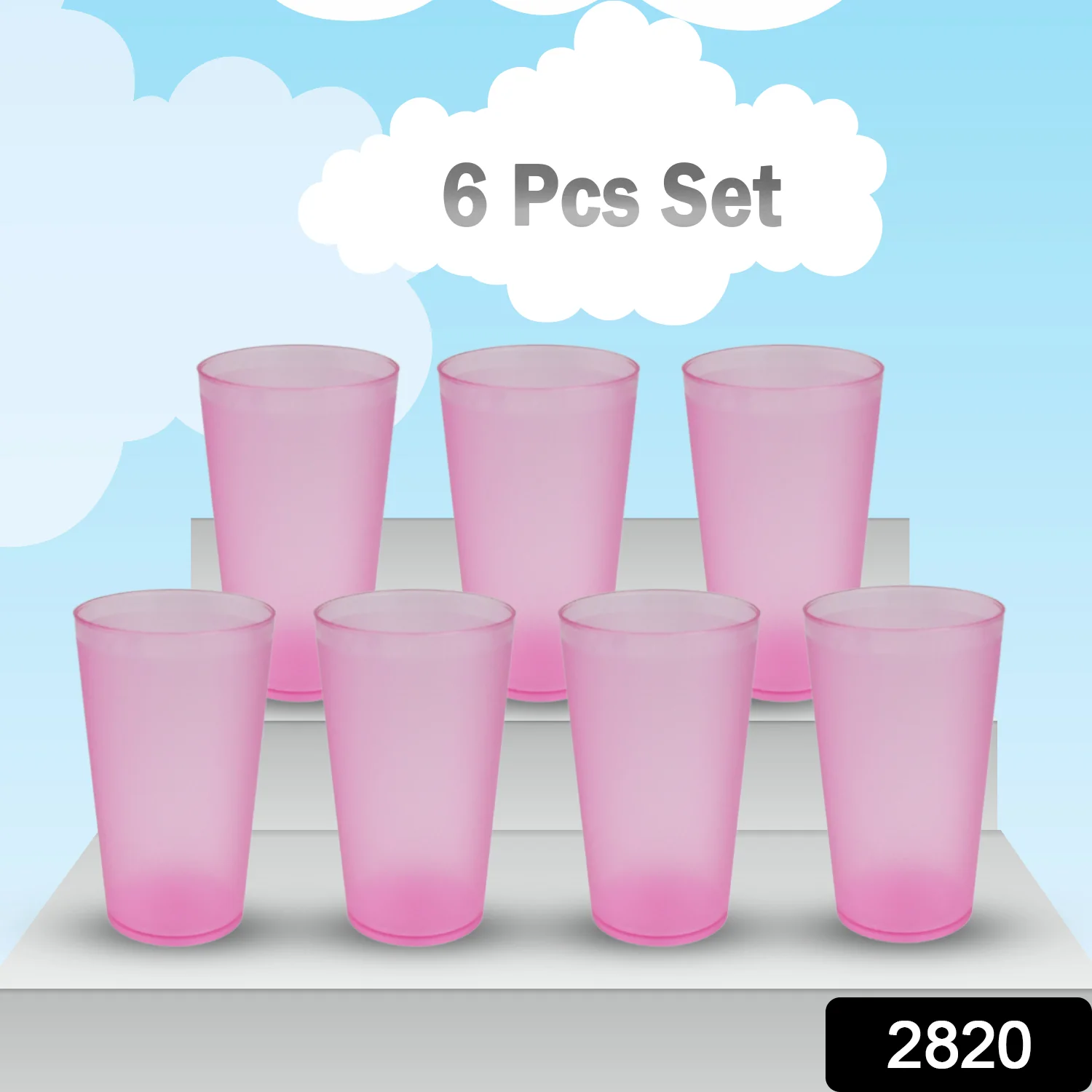 Large Glass Set – for Kitchens & Offices, Perfect for Water & Beverages (6-Piece) - Image 2