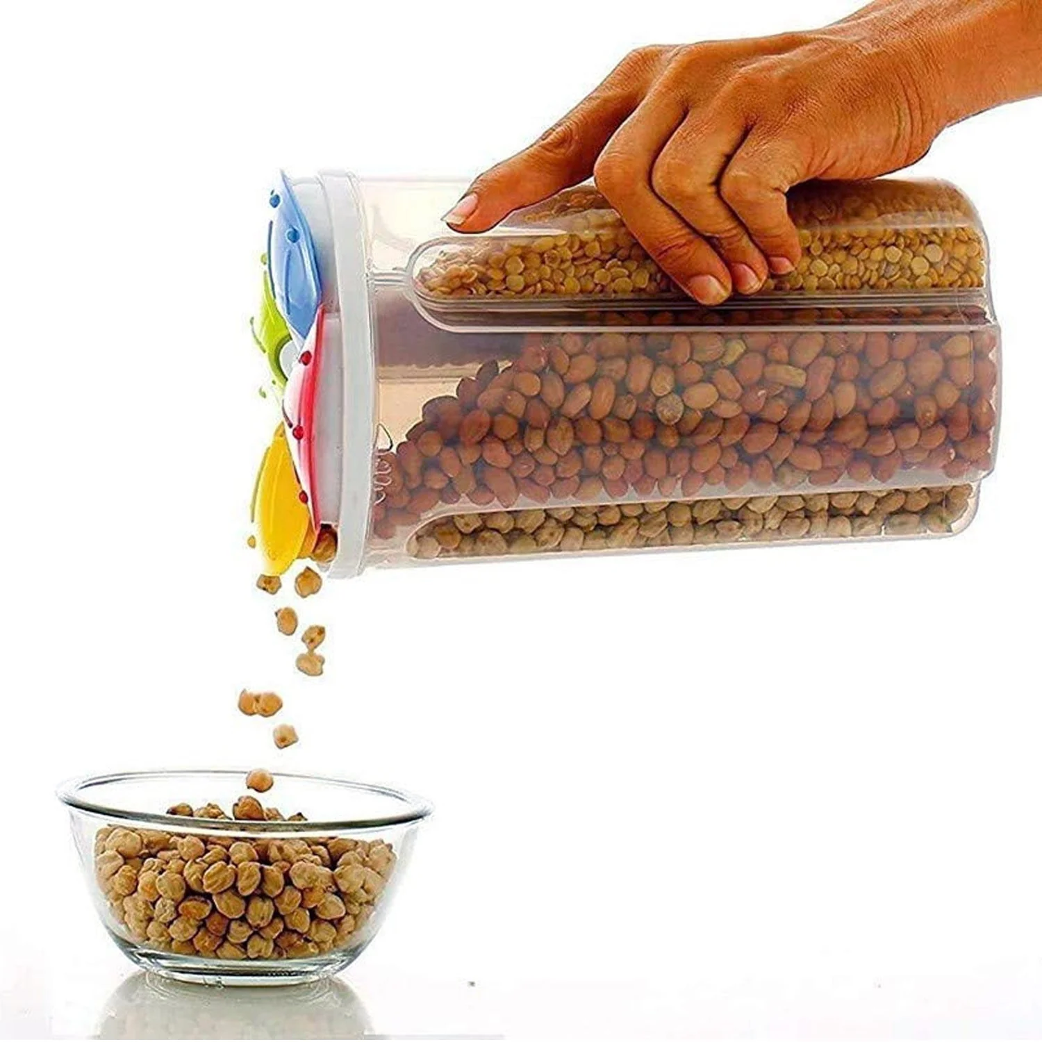 4 Section Storage containers airtight Transparent Food Plastic Storage Container - Image 3