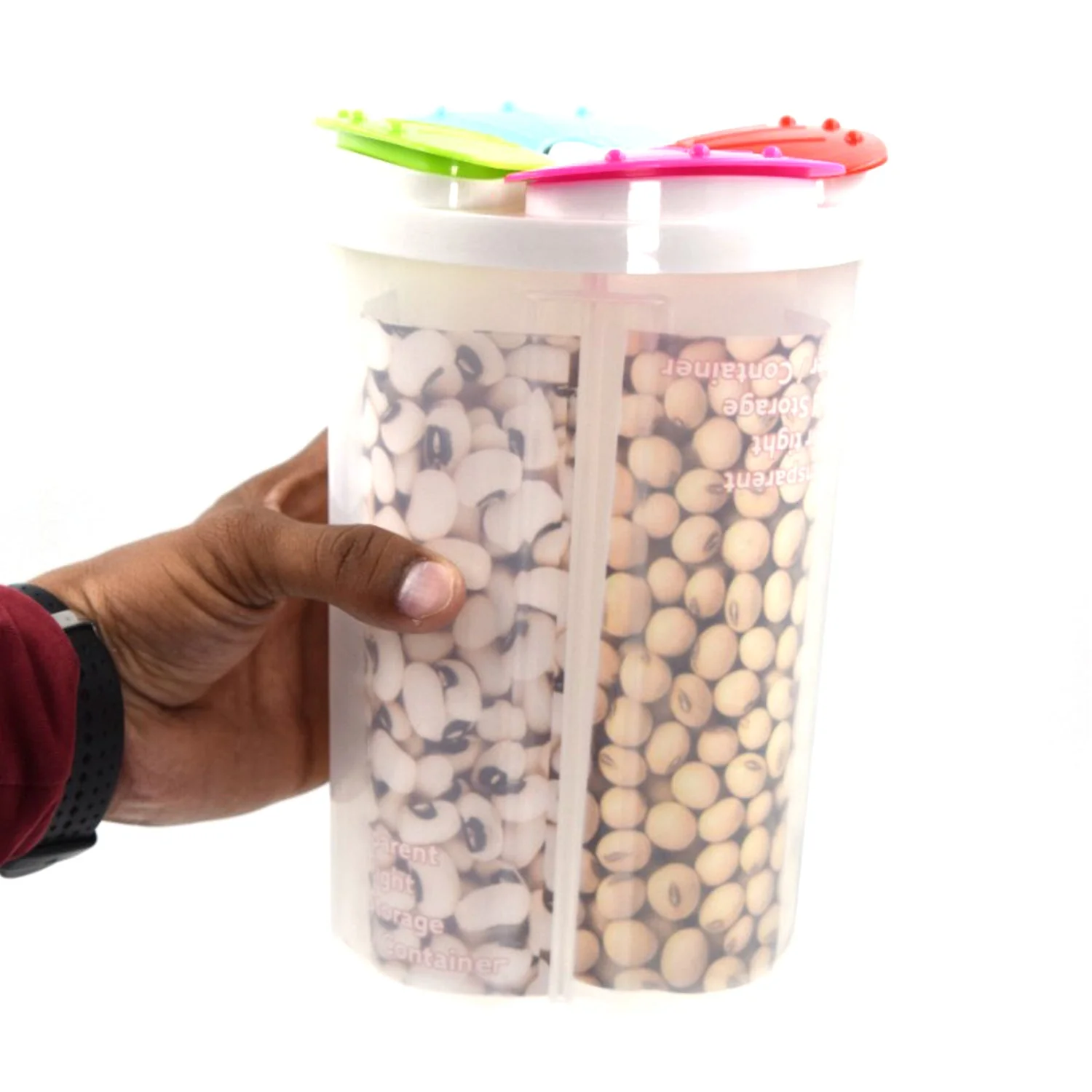 4 Section Storage containers airtight Transparent Food Plastic Storage Container - Image 4
