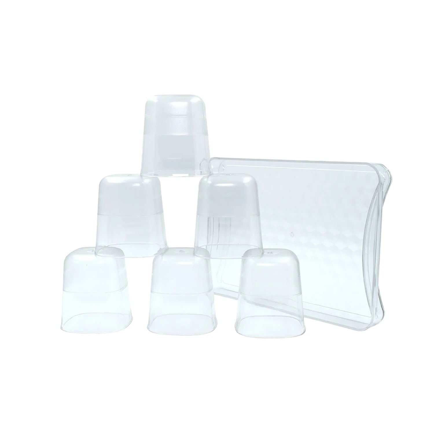 6pc Glasses With tray Plastic Glass Set - Image 4