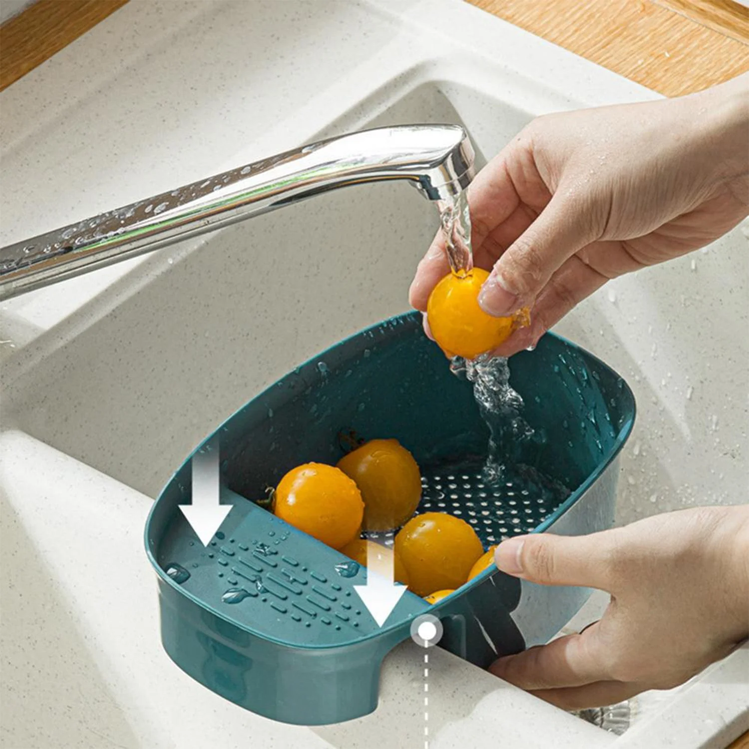 Kitchen Dish Drainer and Drying Rack Sink Basket - Image 8