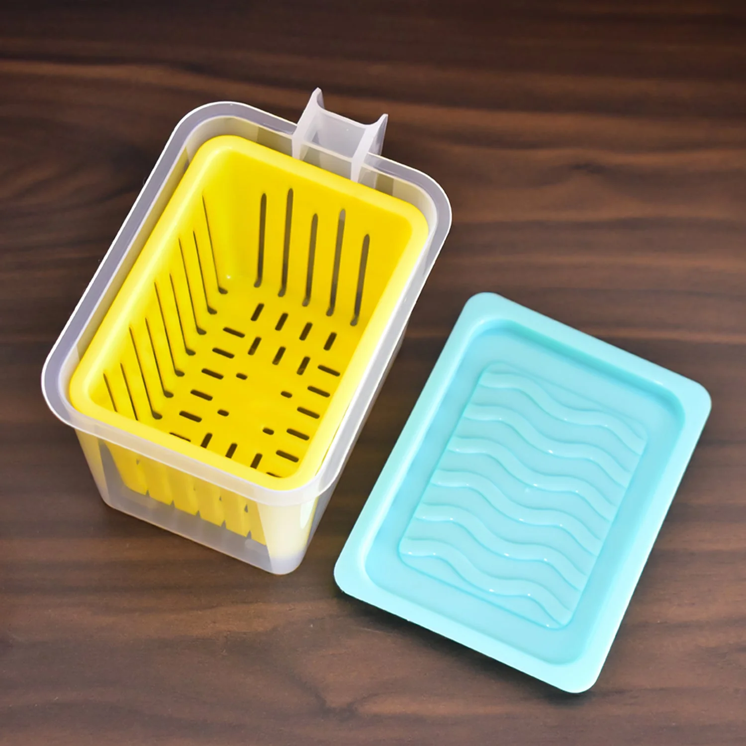 Fridge Storage Containers with Handle – Plastic Kitchen Storage (4 Pcs Set) - Image 6