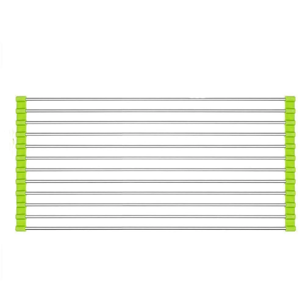 FOLDABLE DRAIN RACK KITCHEN SINK ROLL UP DISH DRYING RACK PORTABLE DISH RACK - Image 4