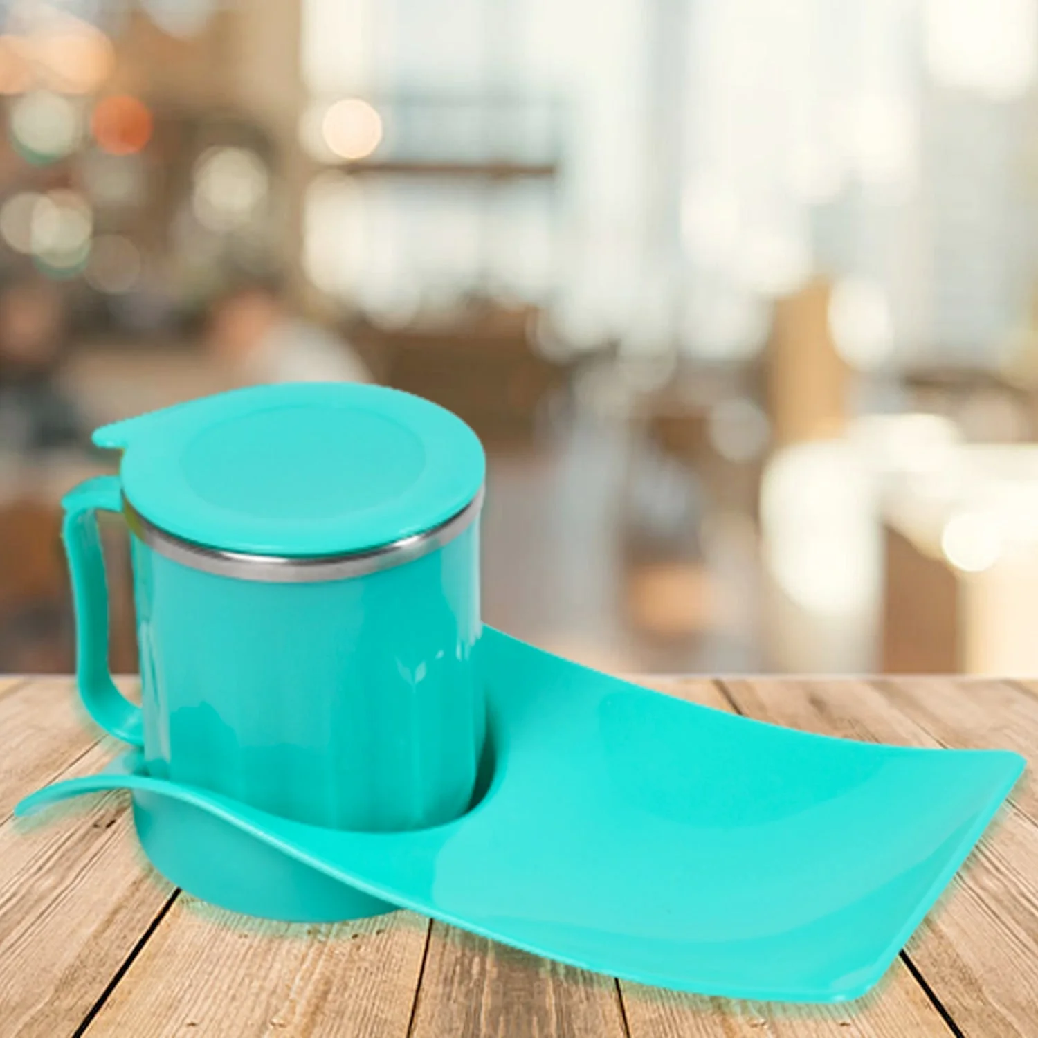 Snack Tray with 350ml Steel Cup for Kids & Home Use - Image 10