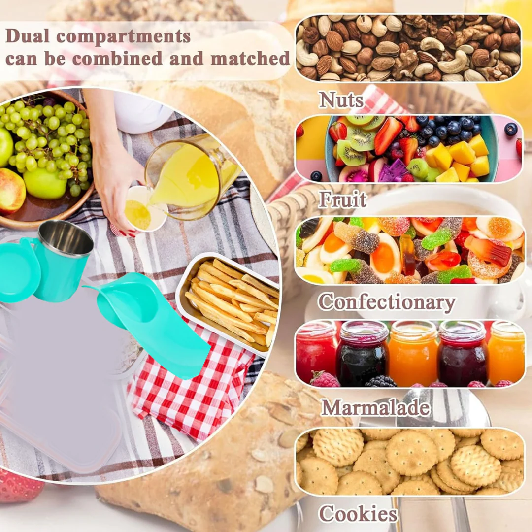 Snack Tray with 350ml Steel Cup for Kids & Home Use - Image 2