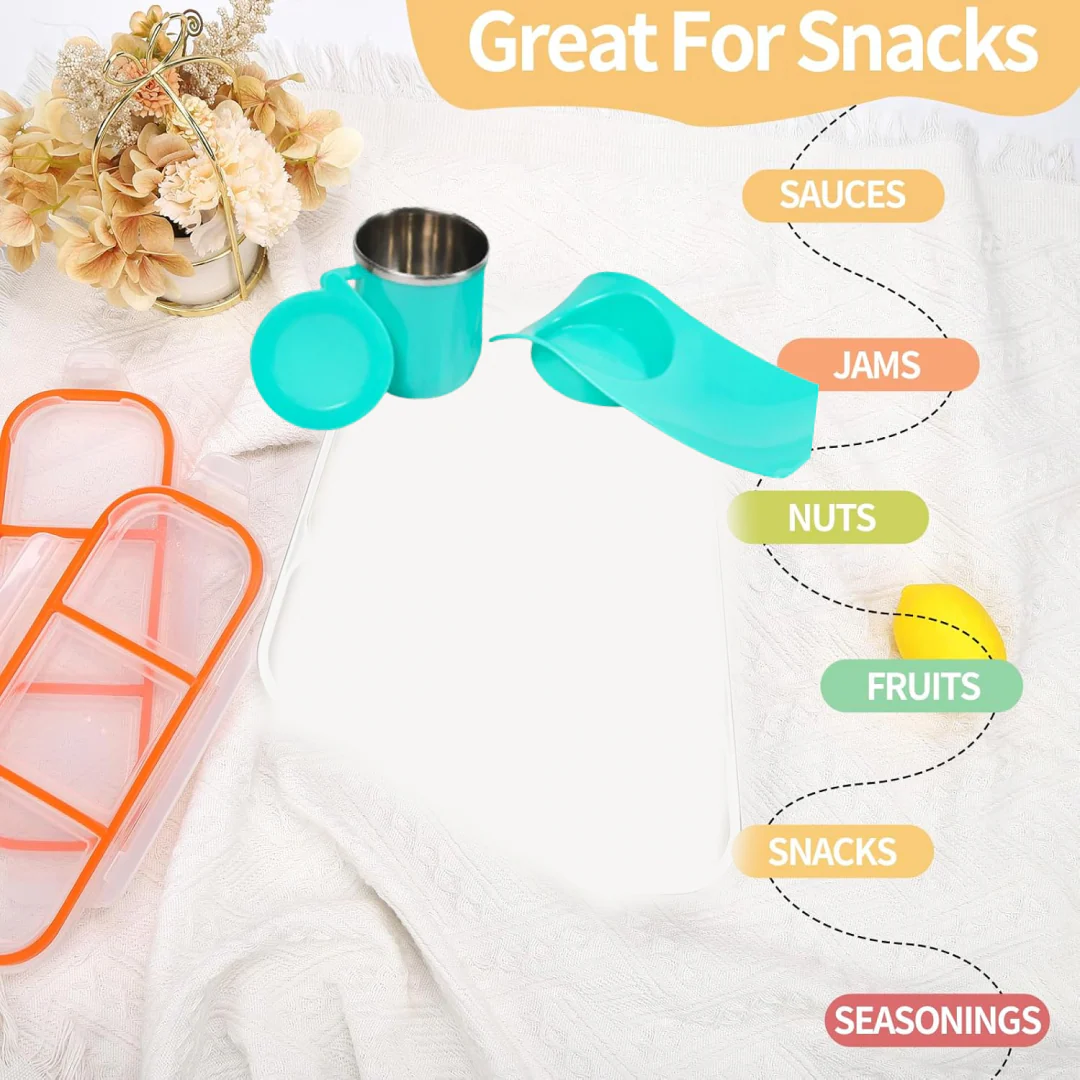 Snack Tray with 350ml Steel Cup for Kids & Home Use - Image 4
