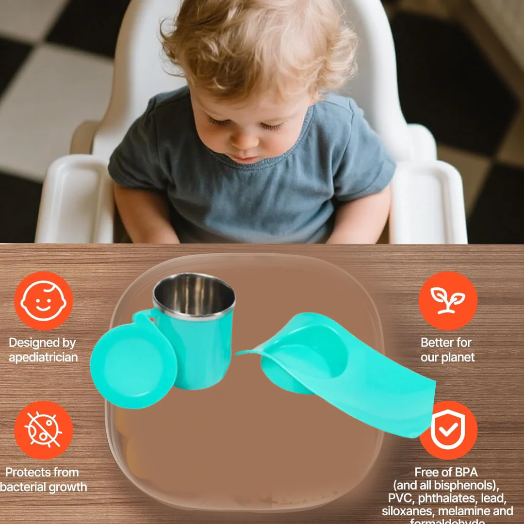 Snack Tray with 350ml Steel Cup for Kids & Home Use - Image 6
