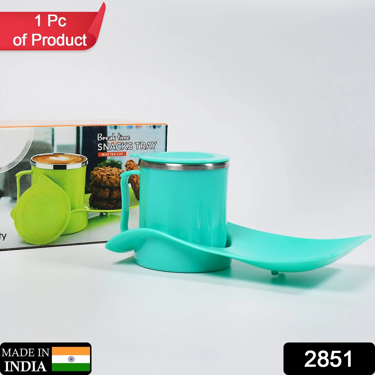 Snack Tray with 350ml Steel Cup for Kids & Home Use - Image 9