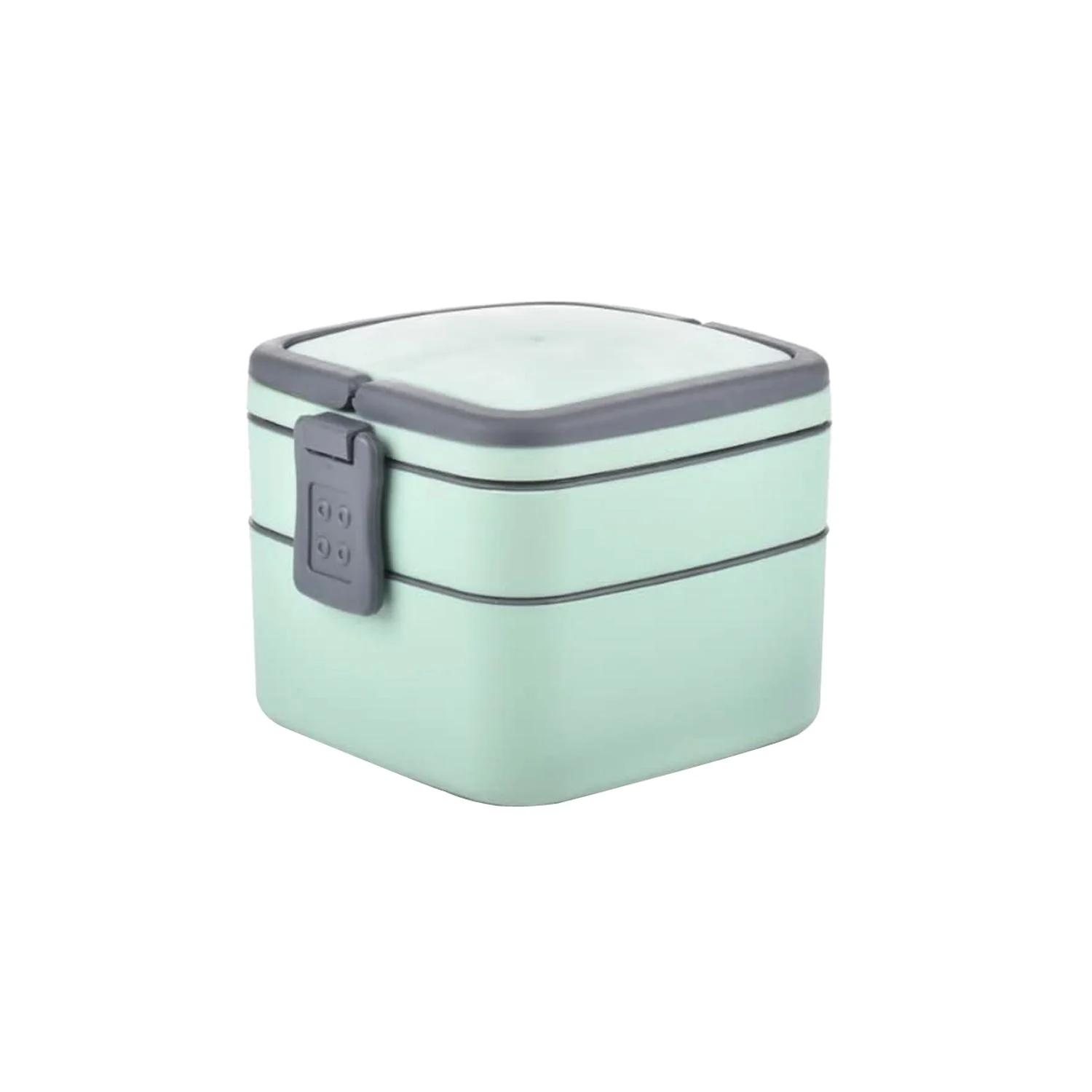 GREEN DOUBLE-LAYER PORTABLE LUNCH BOX - Image 5