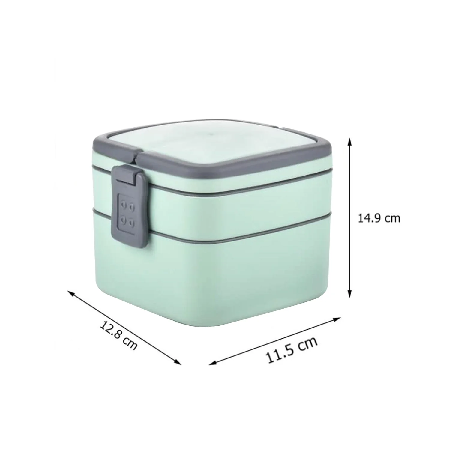 GREEN DOUBLE-LAYER PORTABLE LUNCH BOX - Image 6