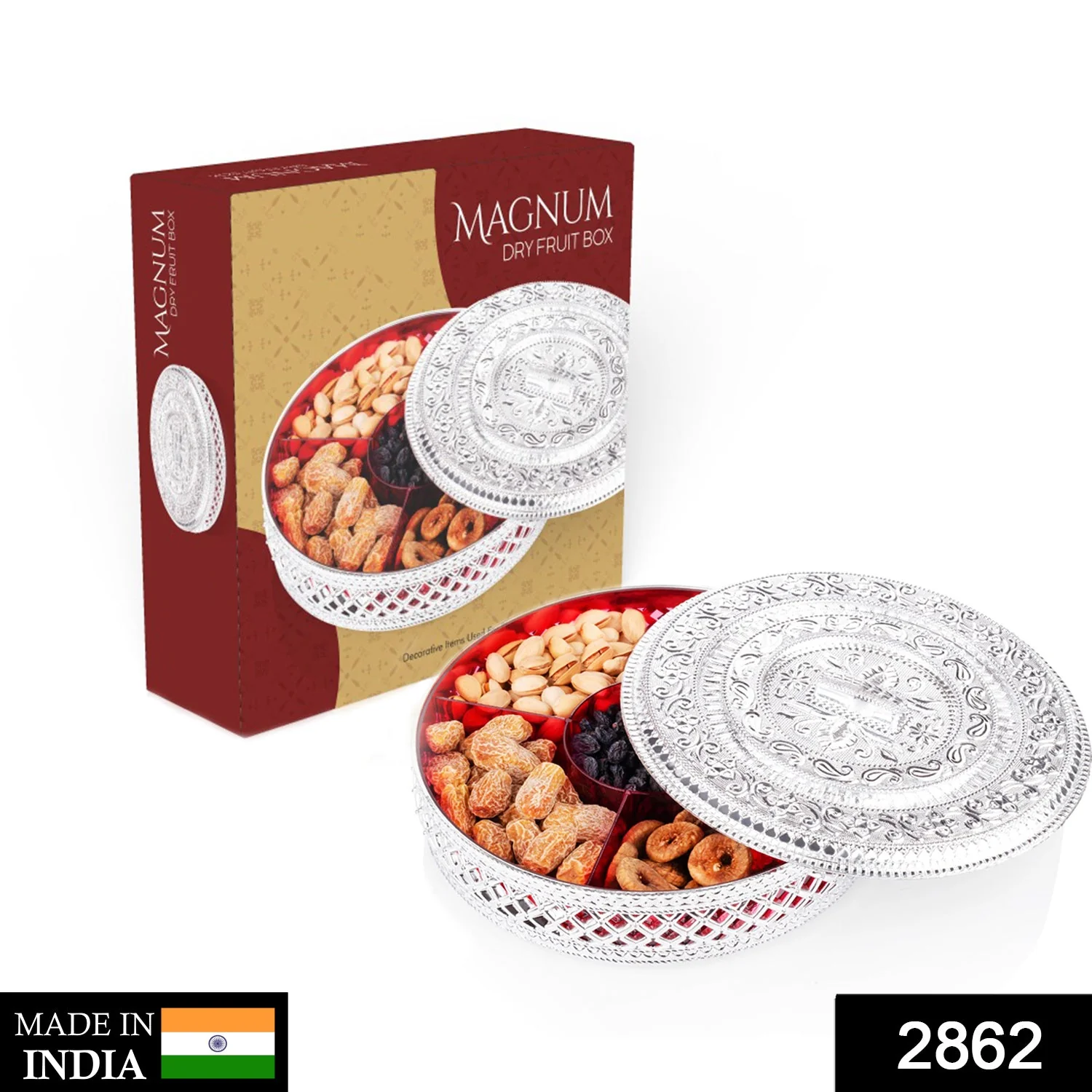 Round Box, Dry Fruit Box For Kitchen Storage Home Decor - Image 2