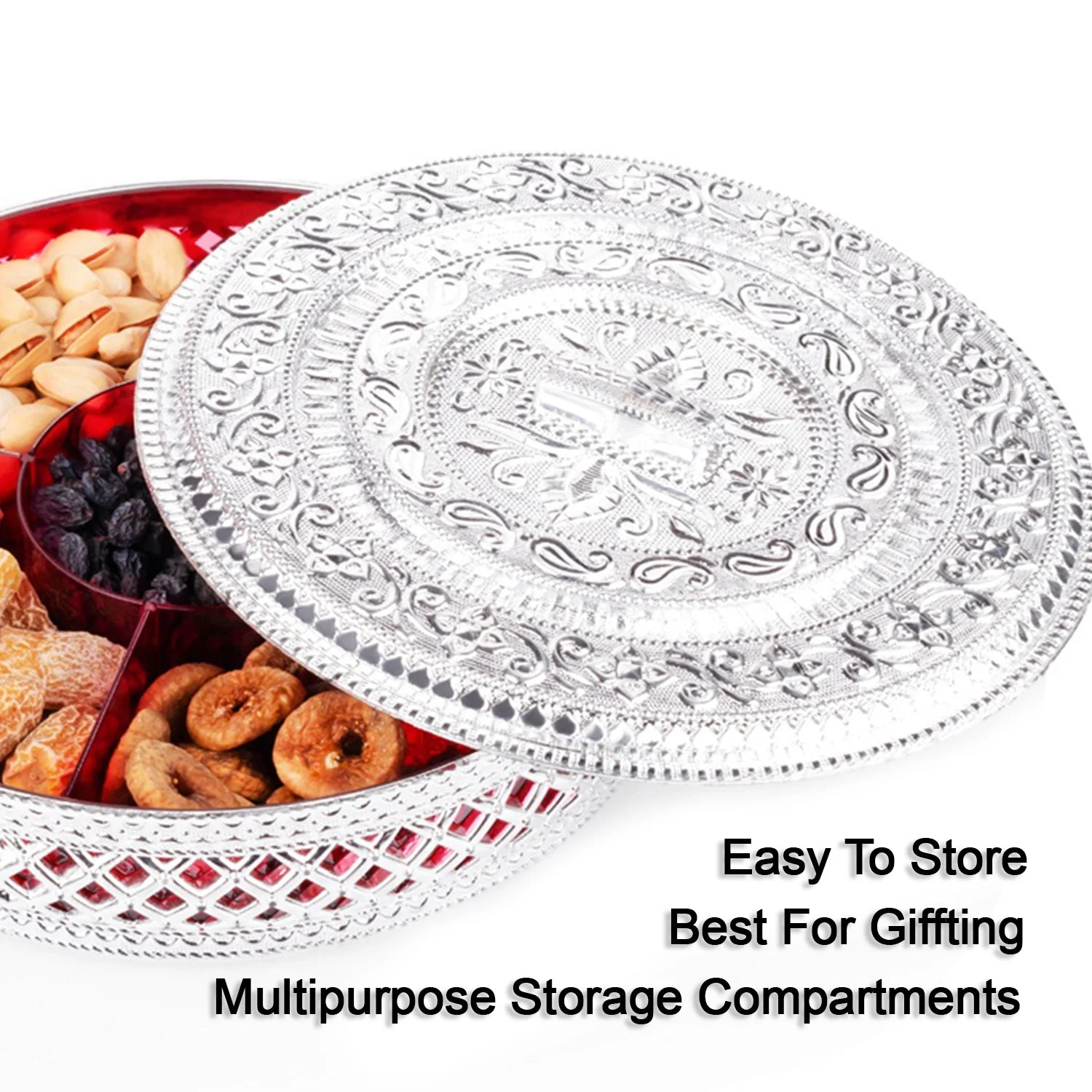Round Box, Dry Fruit Box For Kitchen Storage Home Decor - Image 3