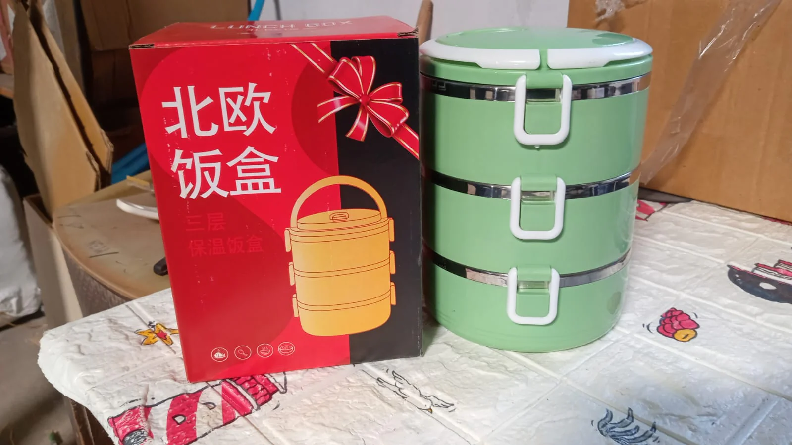 3 Layer Doraemon Lunch Box Tiffin - Image 10