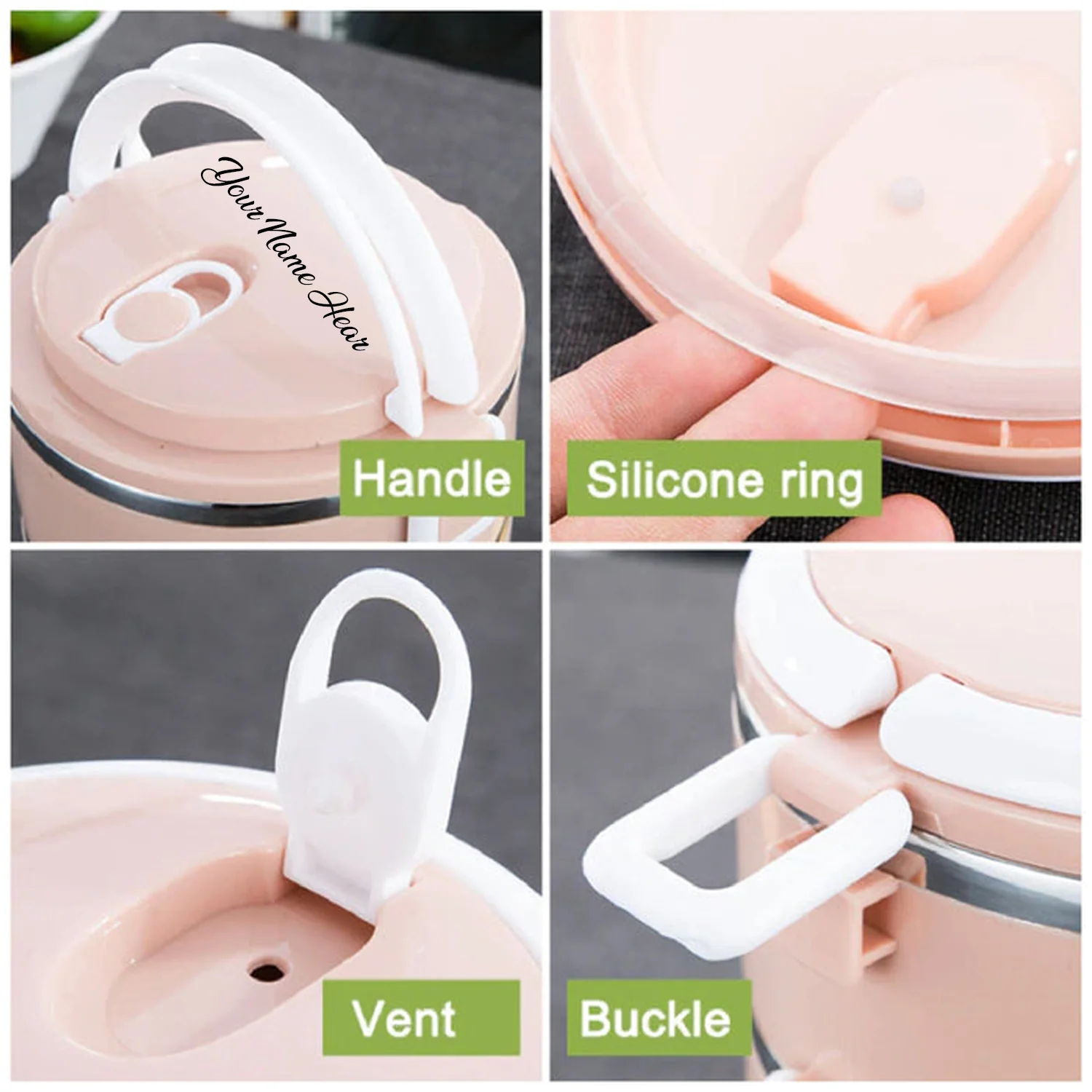 Customized Multi Layer Stainless Steel Hot Lunch Box (3 Layer) - Image 2