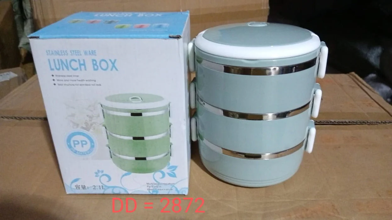 Customized Multi Layer Stainless Steel Hot Lunch Box (3 Layer) - Image 3