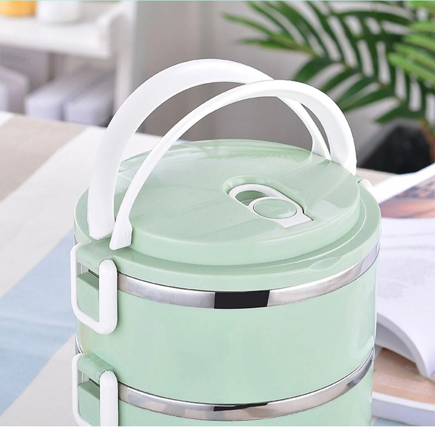 Multi Layer Stainless Steel Hot Lunch Box (3 Layer) - Image 3