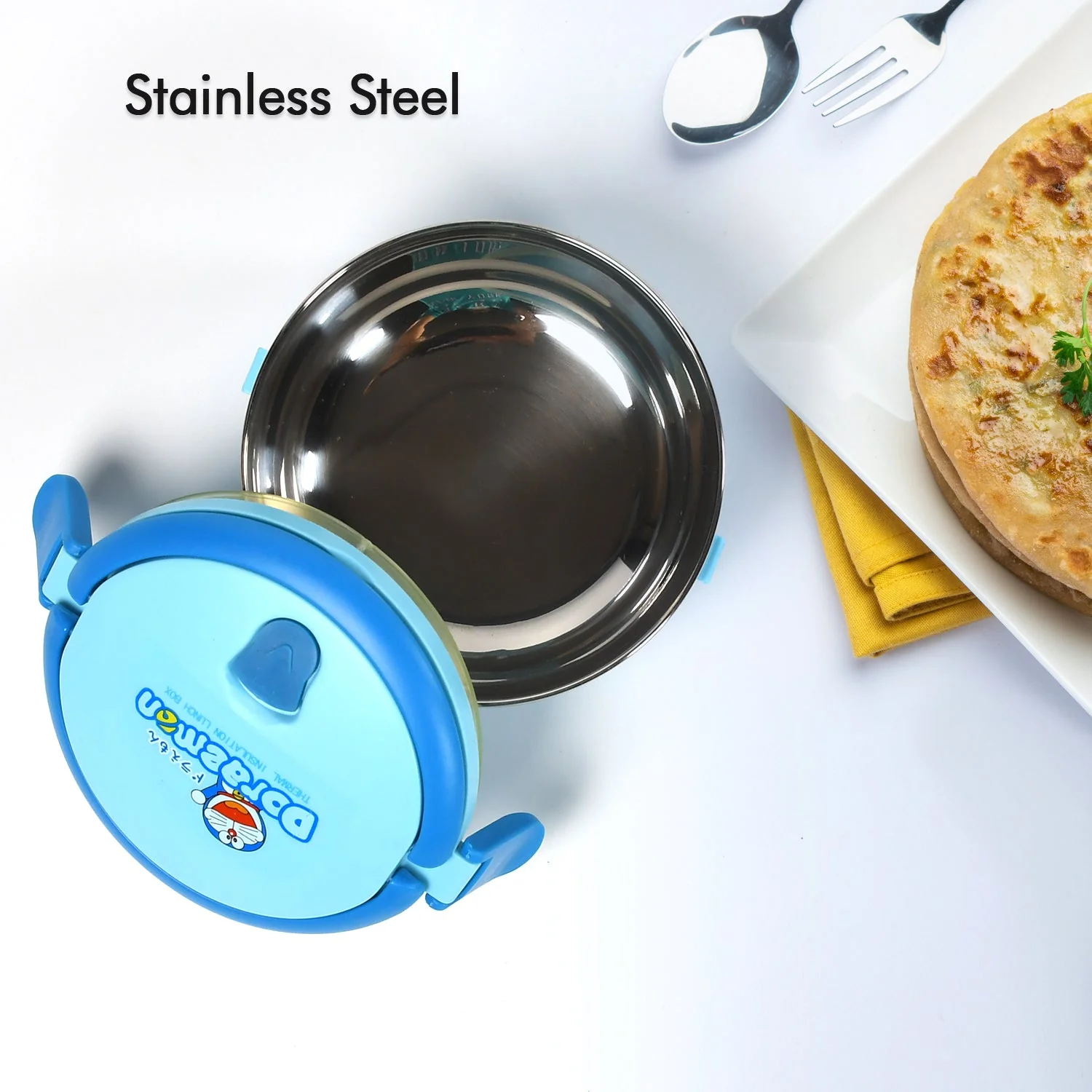 Single Layer Doraemon Steel Lunch Box – Premium Lunch Box for Office & School - Image 4