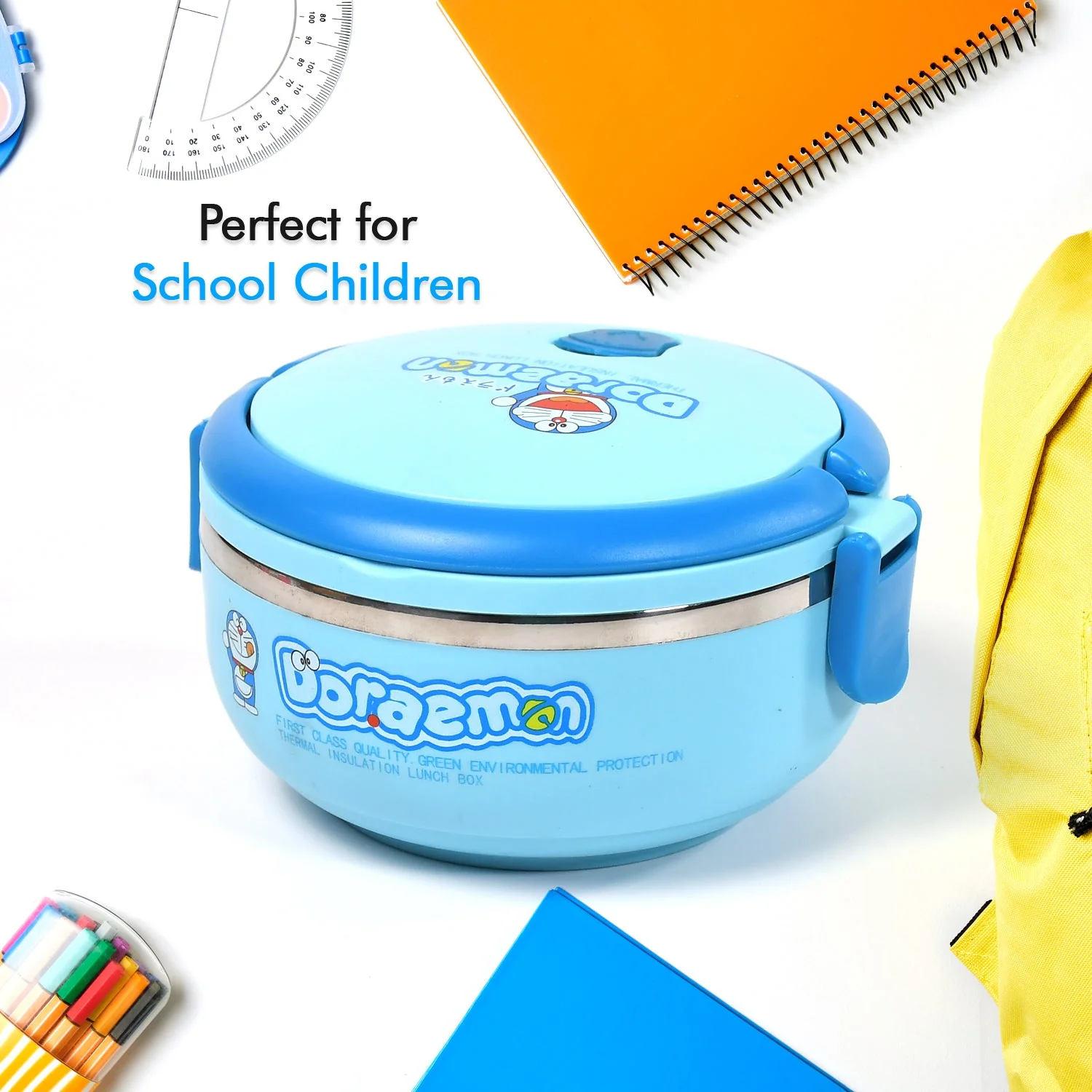 Single Layer Doraemon Steel Lunch Box – Premium Lunch Box for Office & School - Image 6