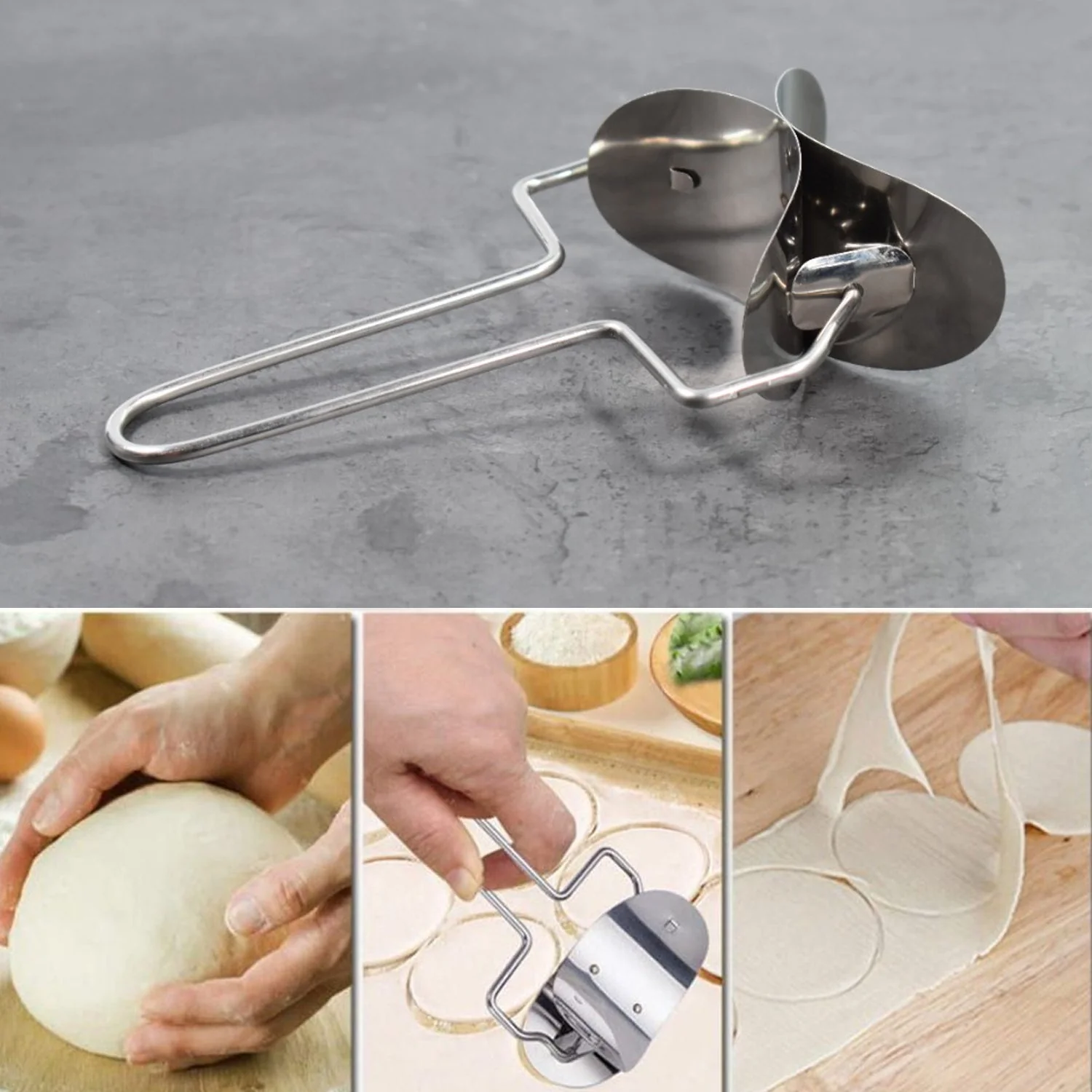 PURI CUTTER STAINLESS STEEL ROLLER MACHINE FOR BAKING TOOLS - Image 3