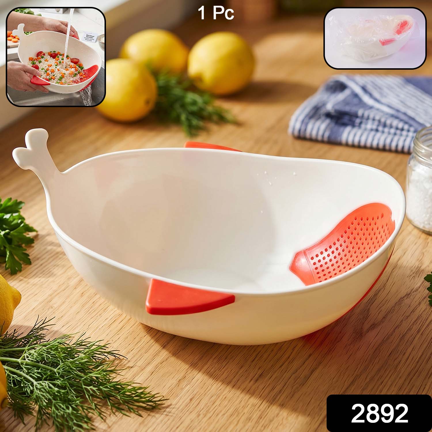 Fish-Shaped Rice Drainer for Efficient Washing and Draining – 1 Pc - Image 2