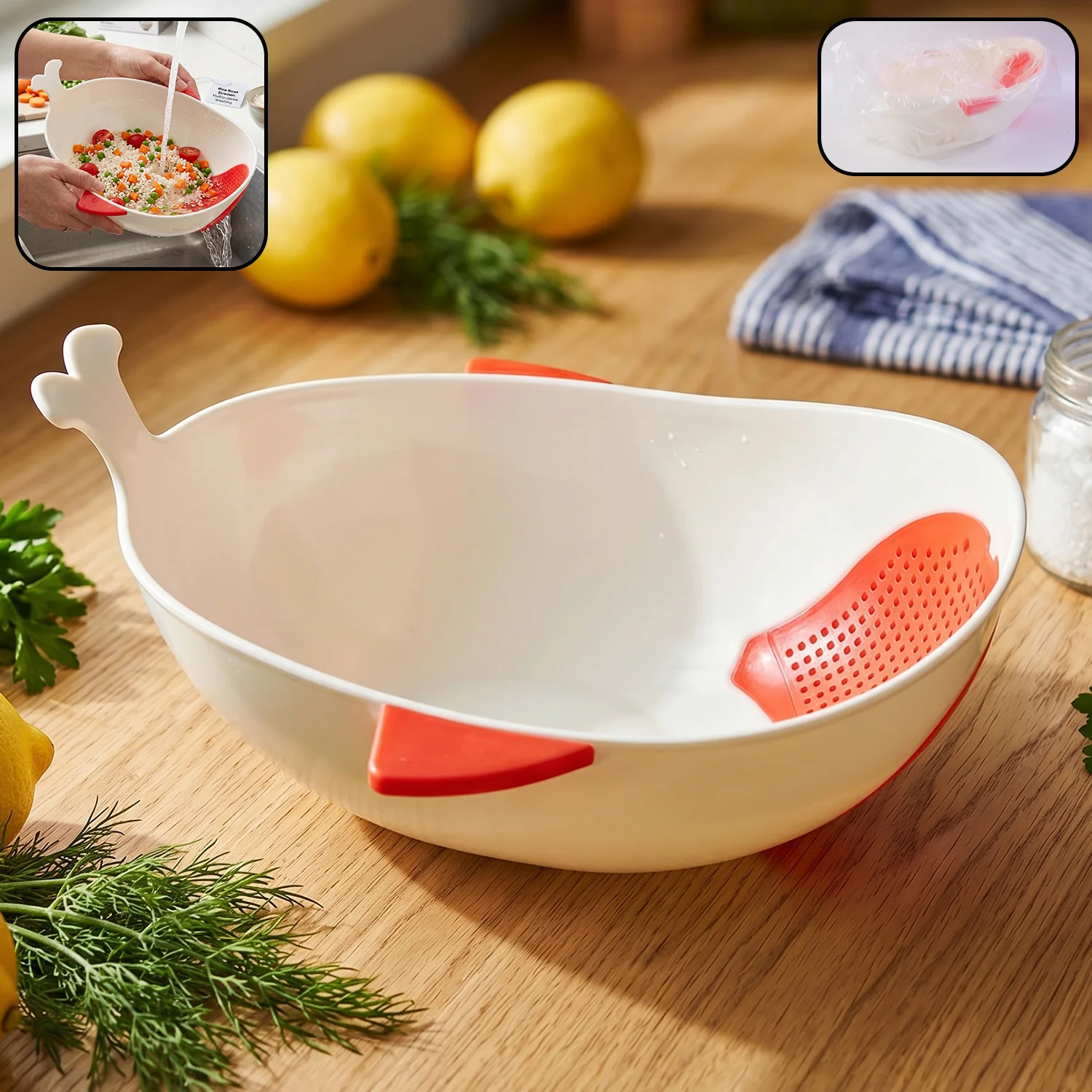 Fish-Shaped Rice Drainer for Efficient Washing and Draining – 1 Pc - Image 3