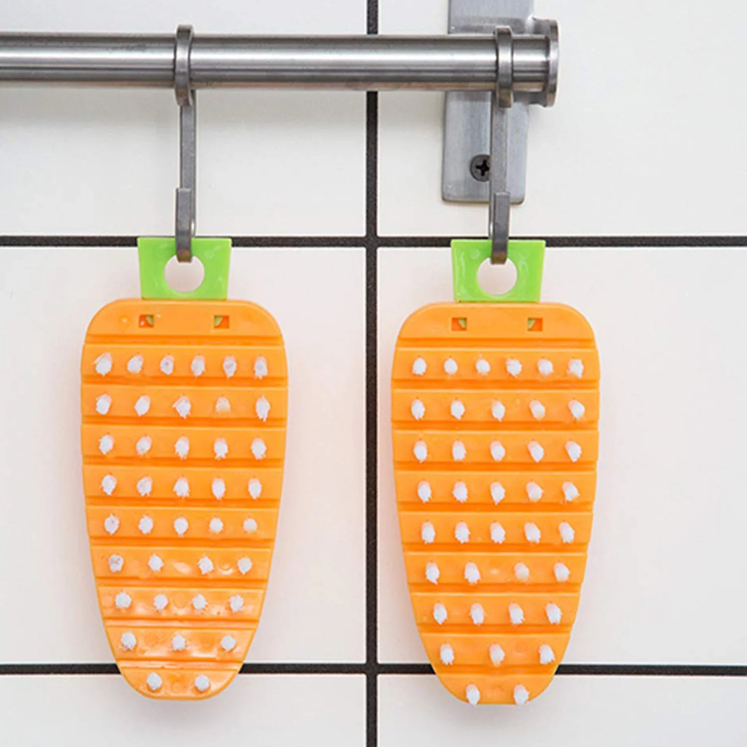 Vegetable Scrubbing Brush Non Toxic Fruit Brush Carrot Shape for Vegetables - Image 8